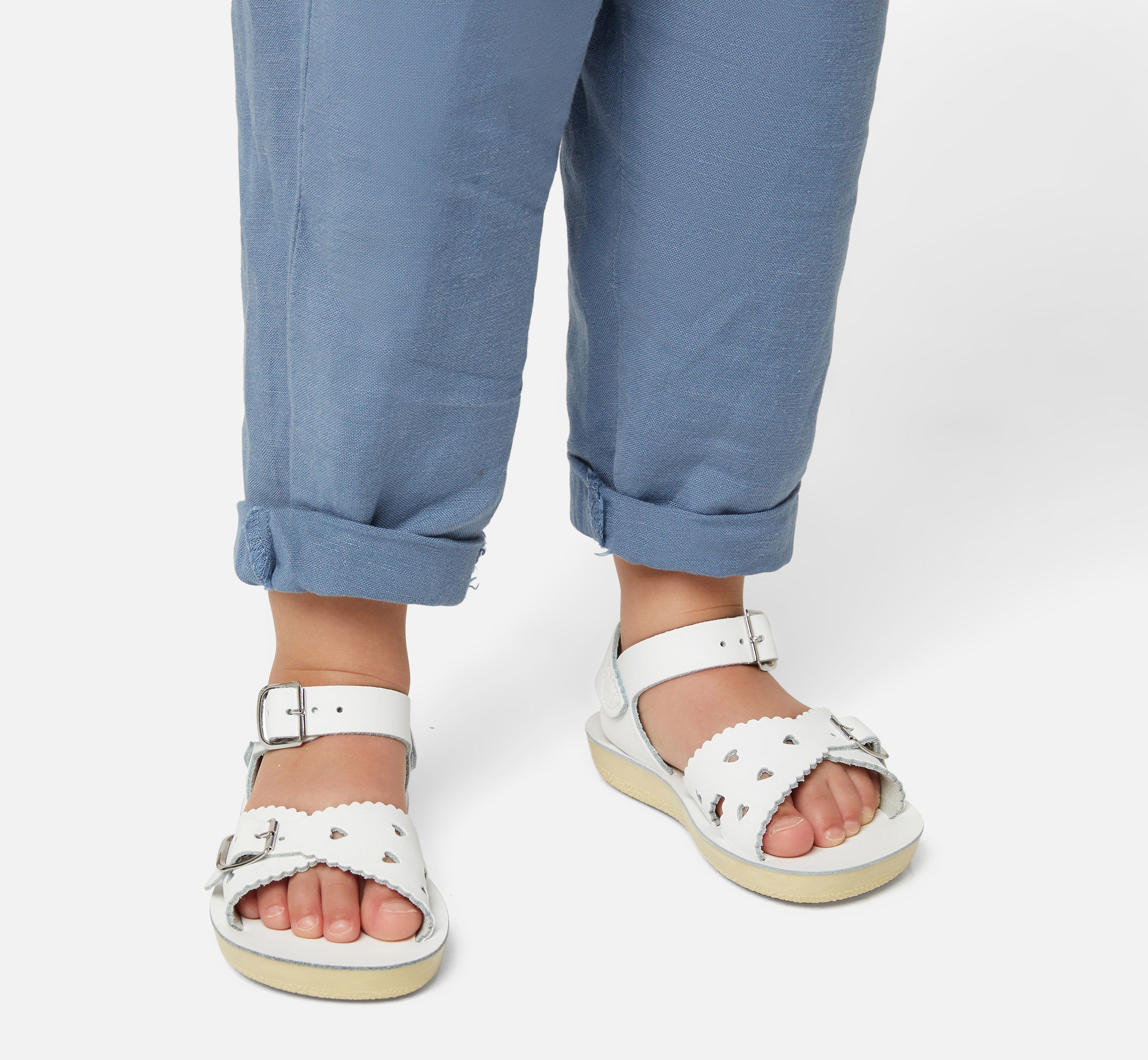 Sweetheart White Kids Sandal - Salt-Water Sandals UK