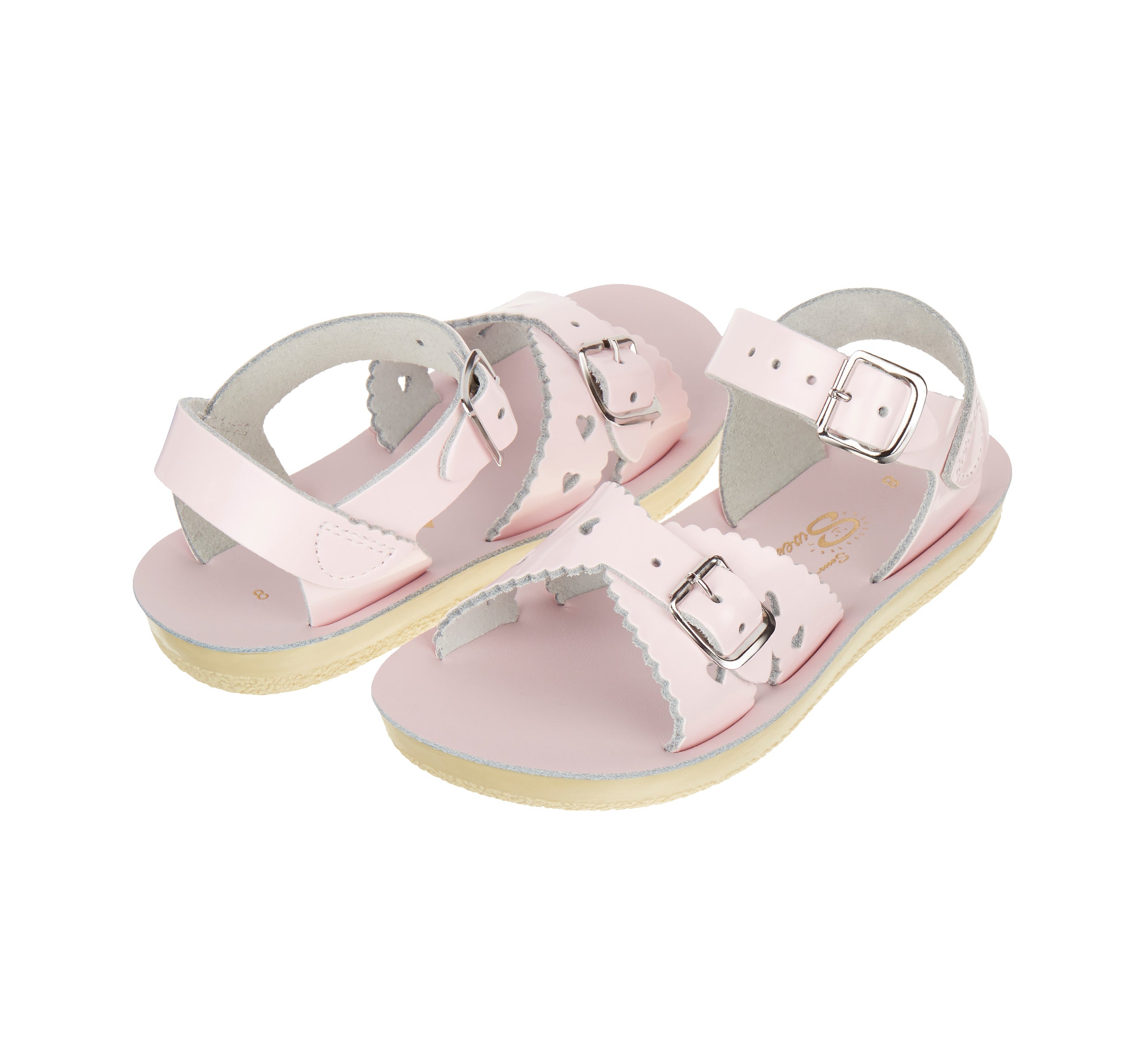 Sweetheart Shiny Pink Kids Sandal - Salt-Water Sandals UK