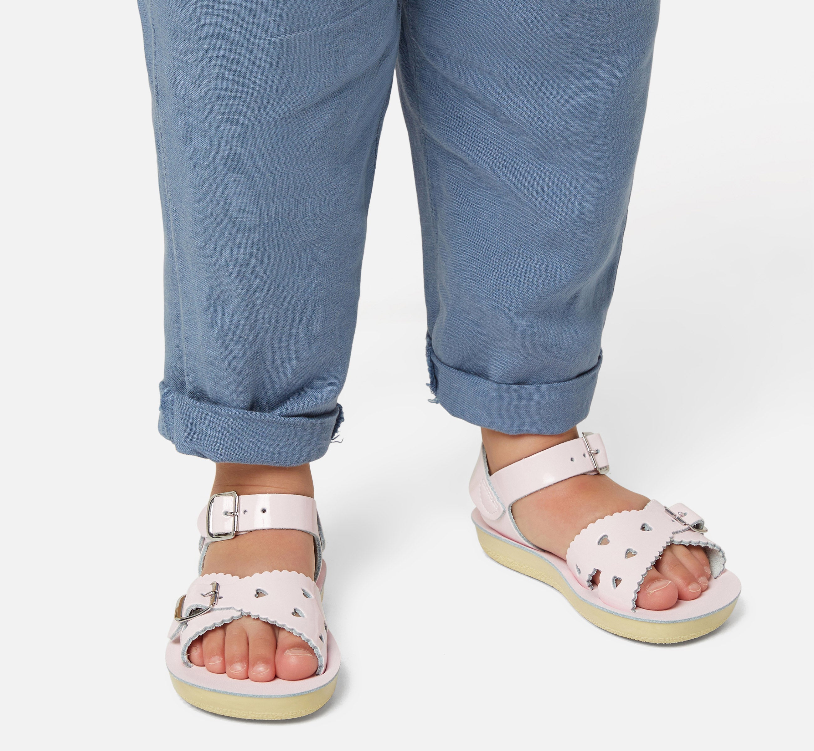 Sweetheart Shiny Pink Kids Sandal - Salt-Water Sandals UK