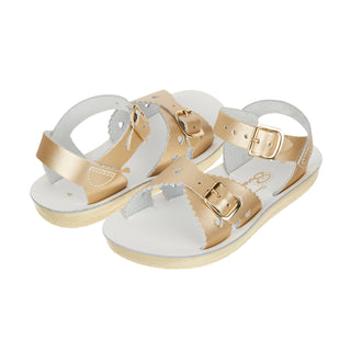 Sweetheart Gold Kids Sandal - Kids Double Buckle Sandals - Salt-Water Sandals UK