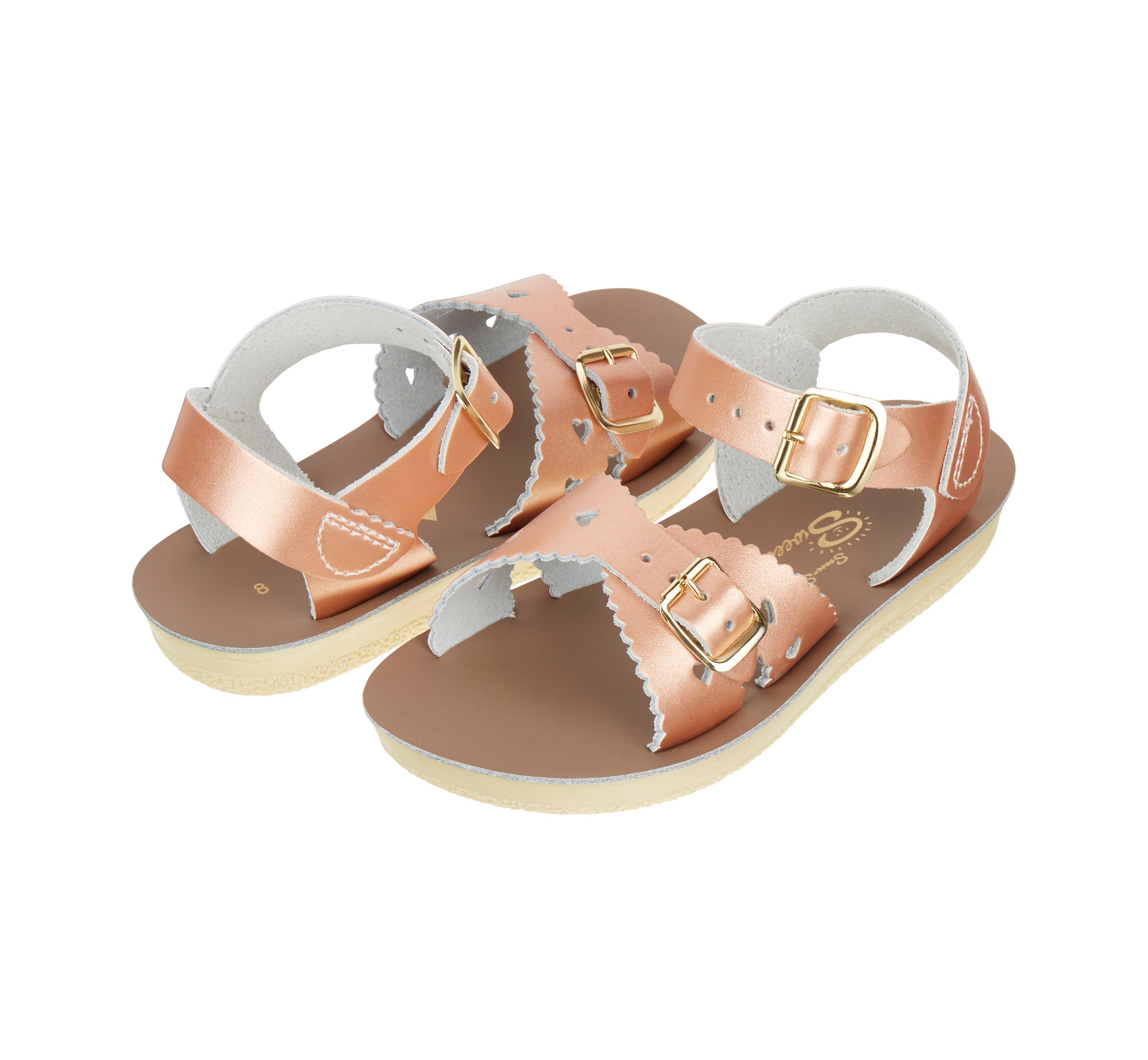 Sweetheart Rose Gold Kids Sandal - Salt-Water Sandals UK