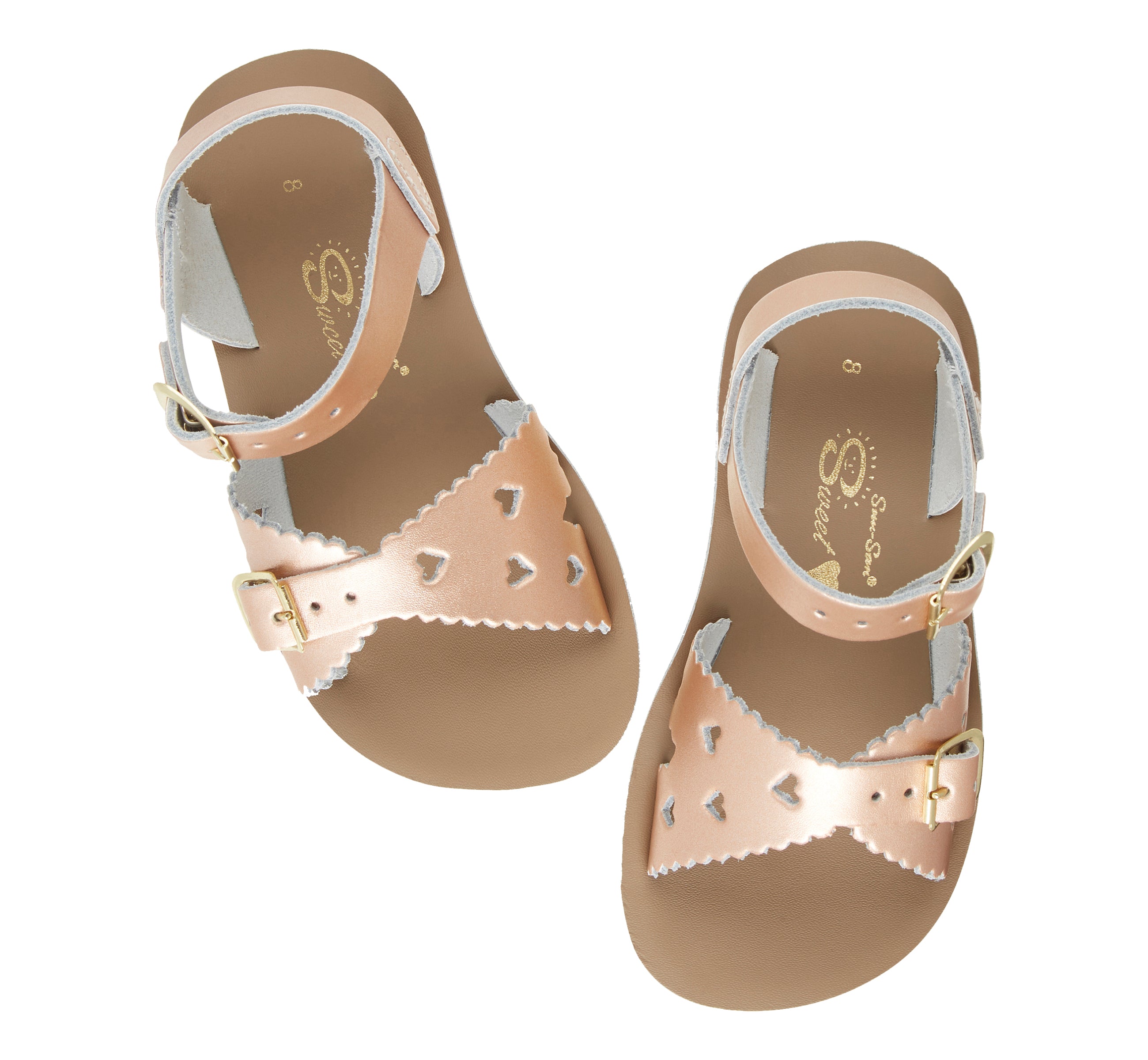 Sweetheart Rose Gold Kids Sandal - Salt-Water Sandals UK