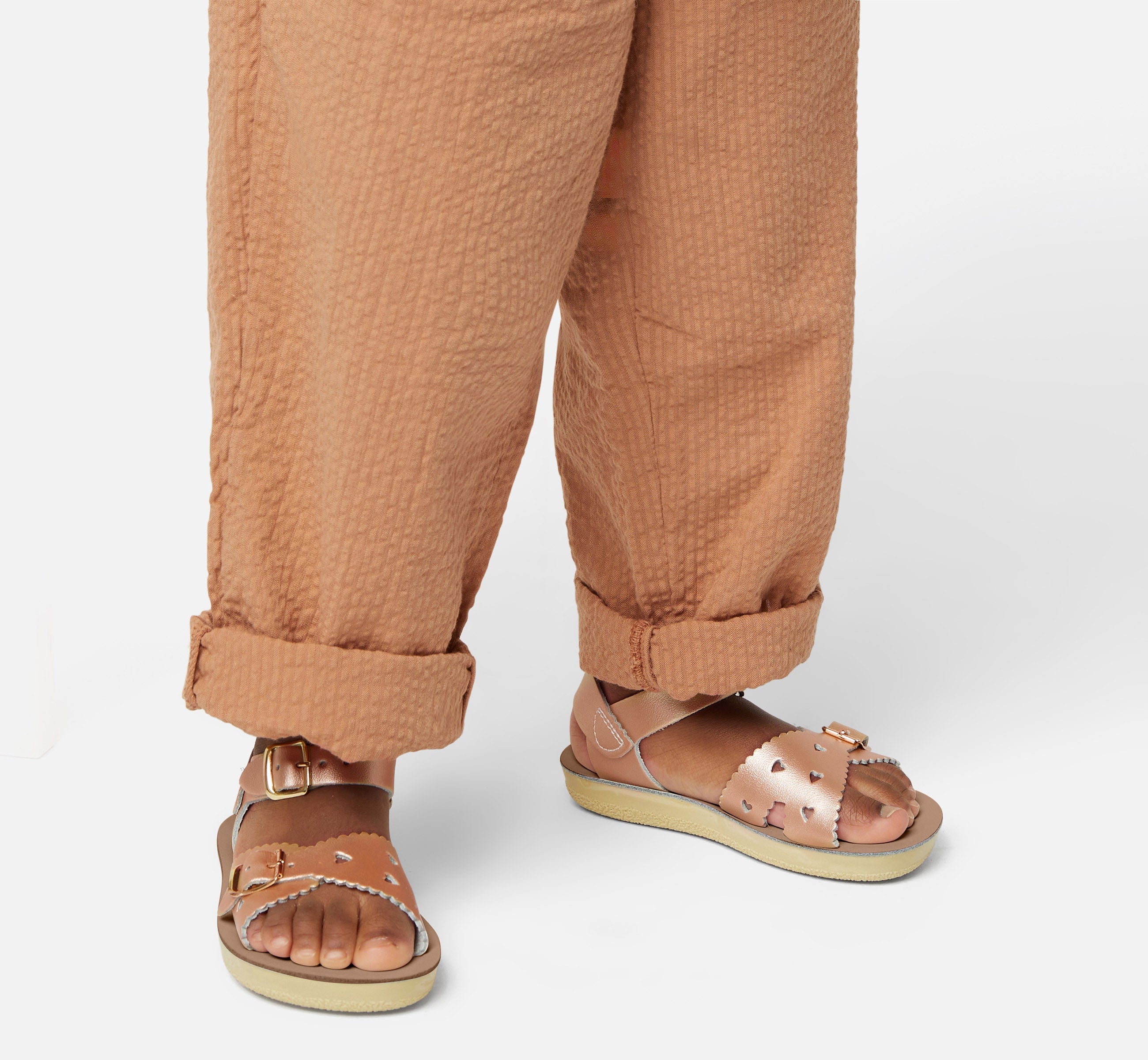 Sweetheart Rose Gold Kids Sandal - Salt-Water Sandals UK