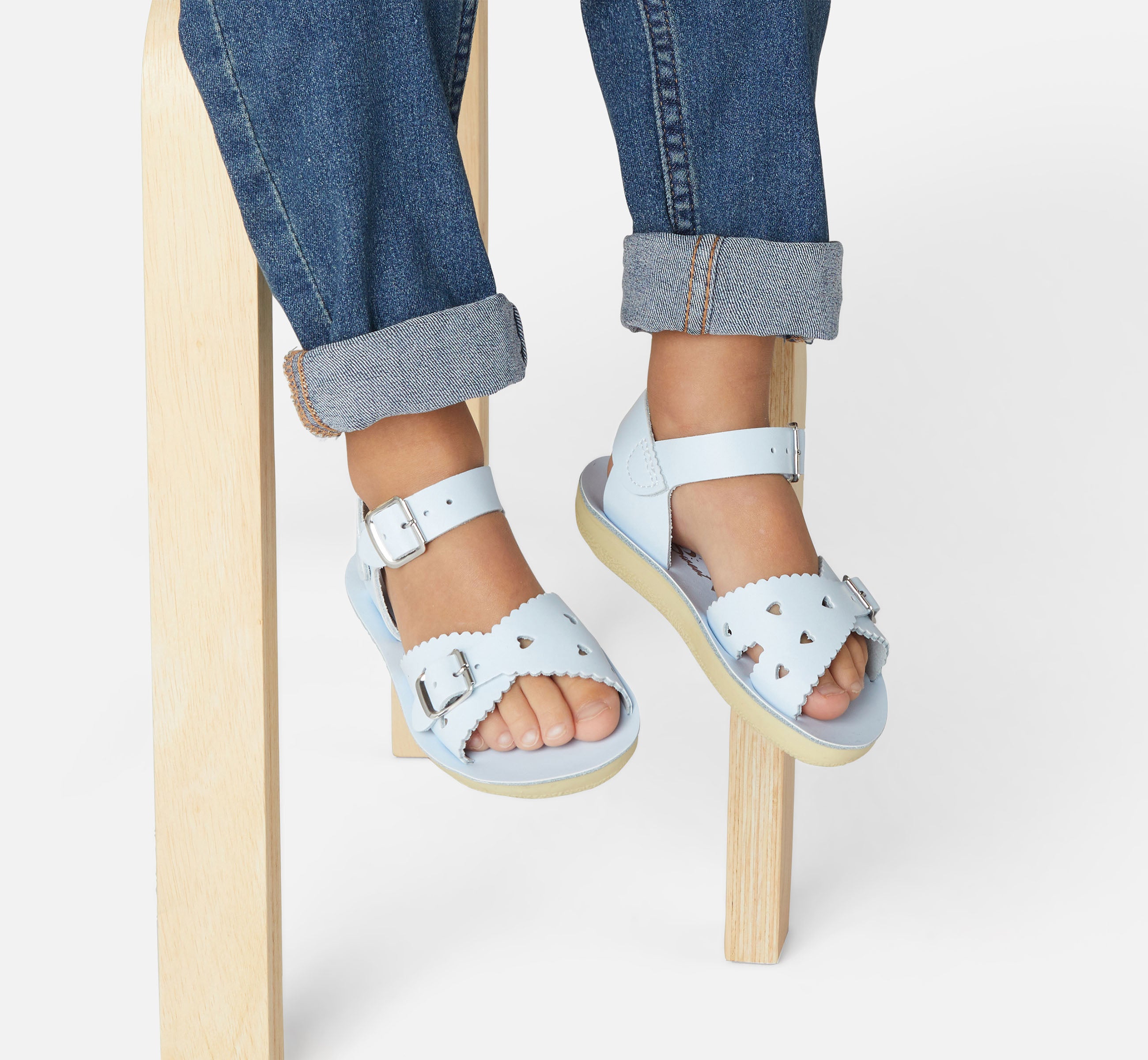 Sweetheart Light Blue Kids Sandal - Salt-Water Sandals UK