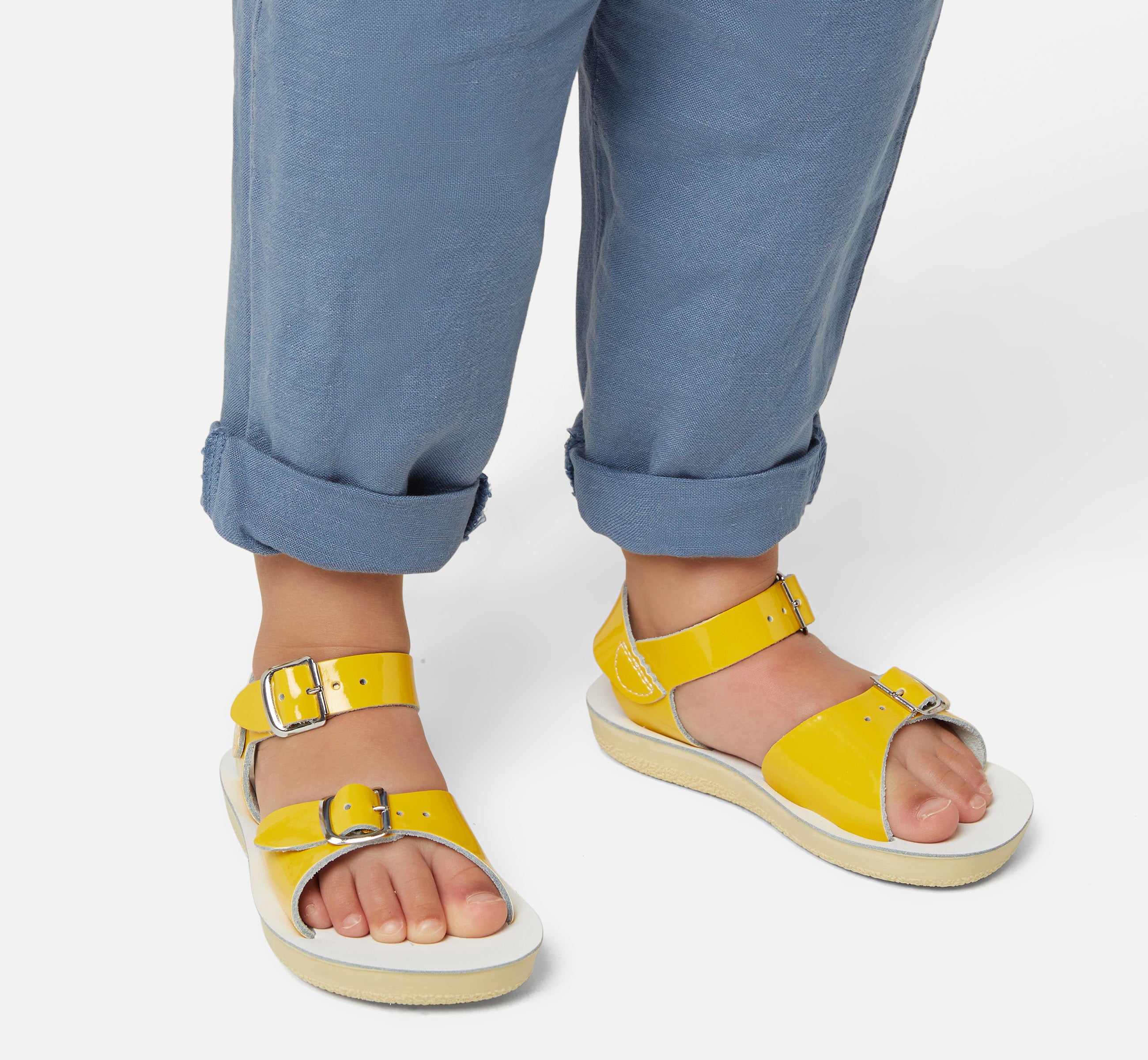 Surfer Shiny Yellow Kids Sandal - Salt-Water Sandals UK