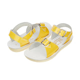 Surfer Shiny Yellow Kids Sandal - Kids Double Buckle Sandals - Salt-Water Sandals UK