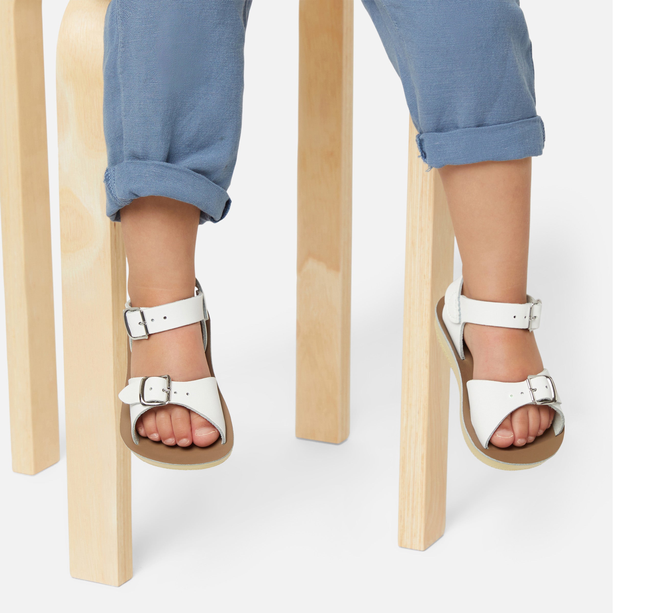Surfer White Kids Sandal - Salt-Water Sandals UK