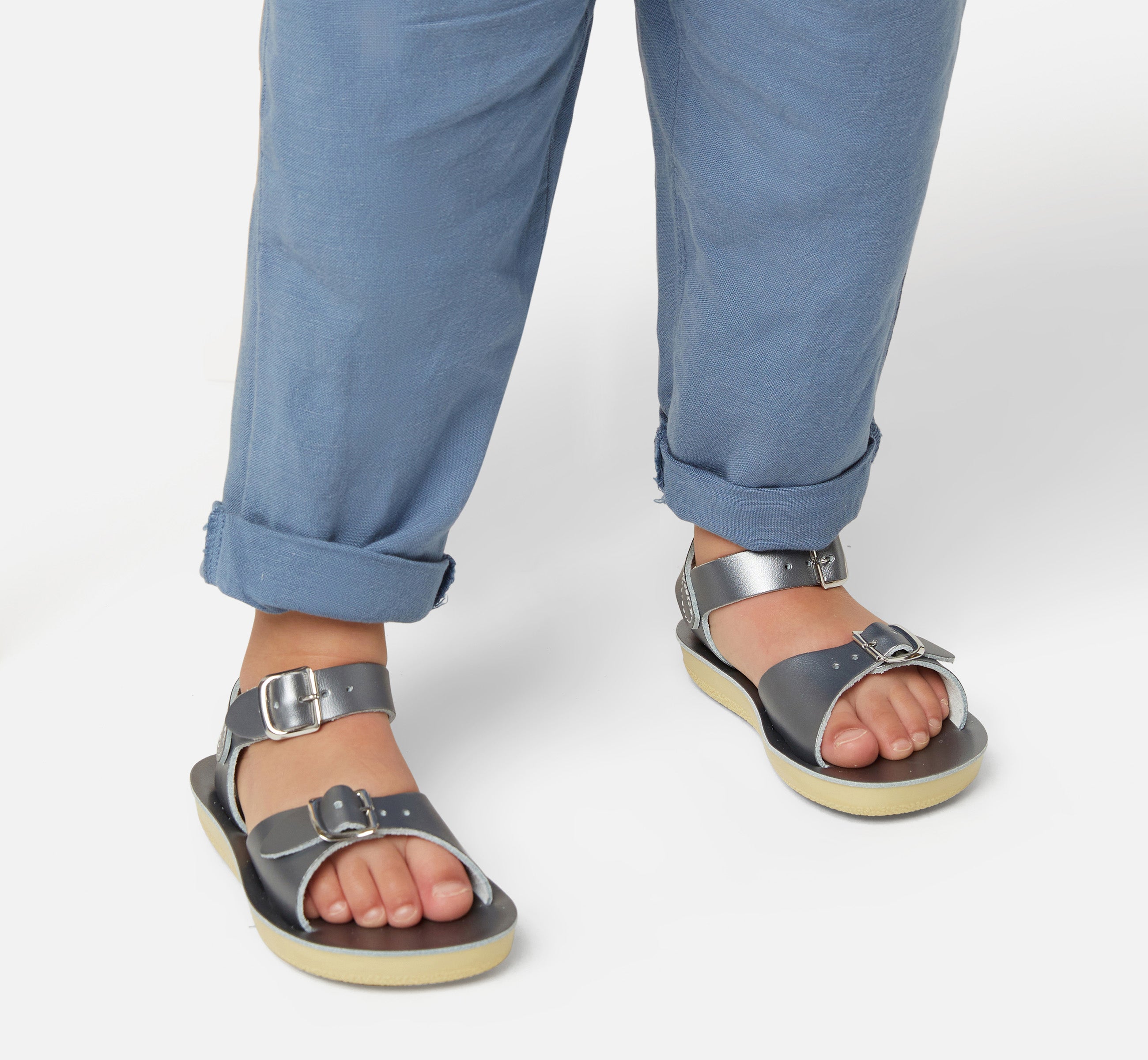 Surfer Pewter Kids Sandal - Salt-Water Sandals UK