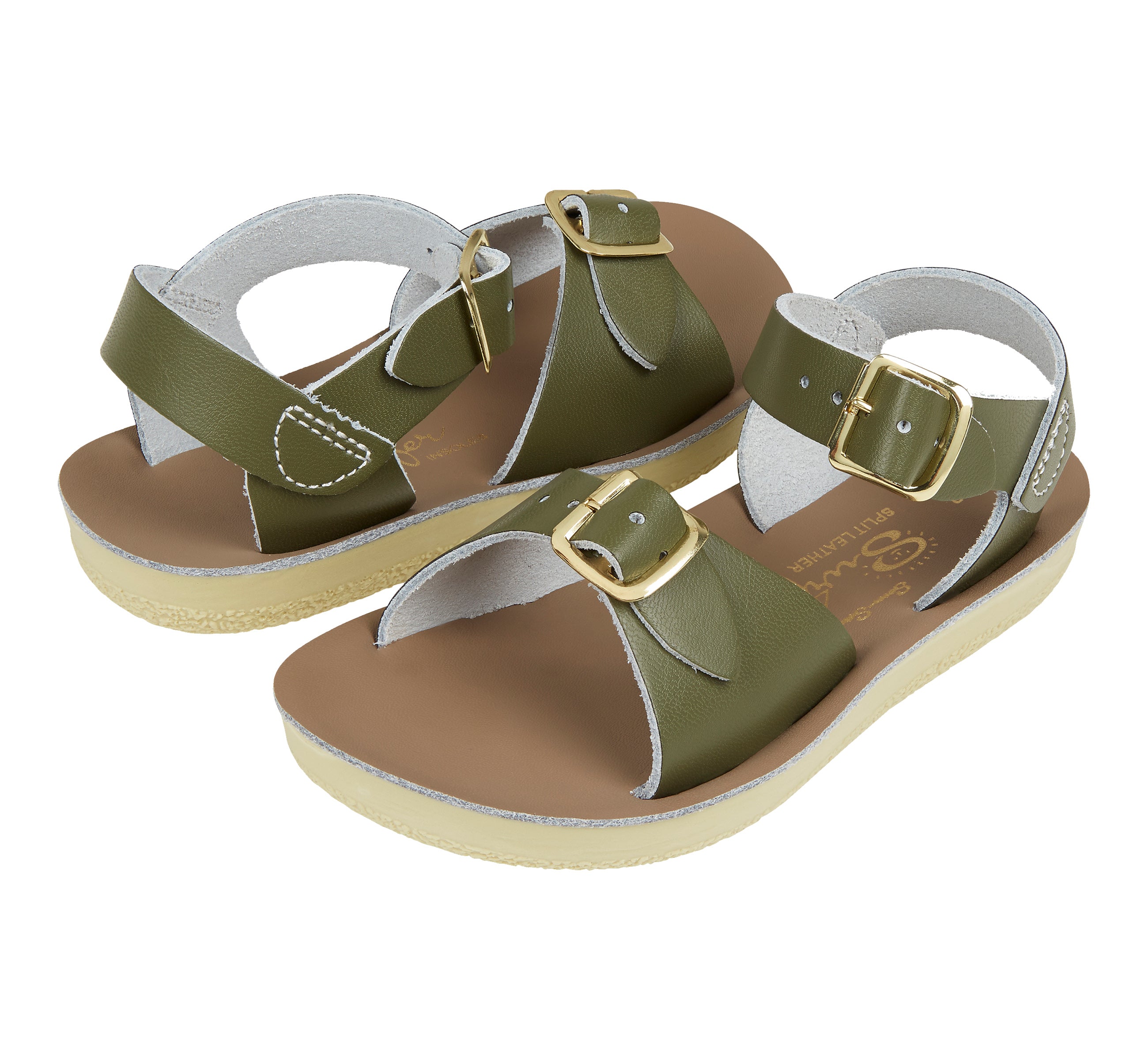 Surfer Olive Kids Sandal - Salt-Water Sandals UK
