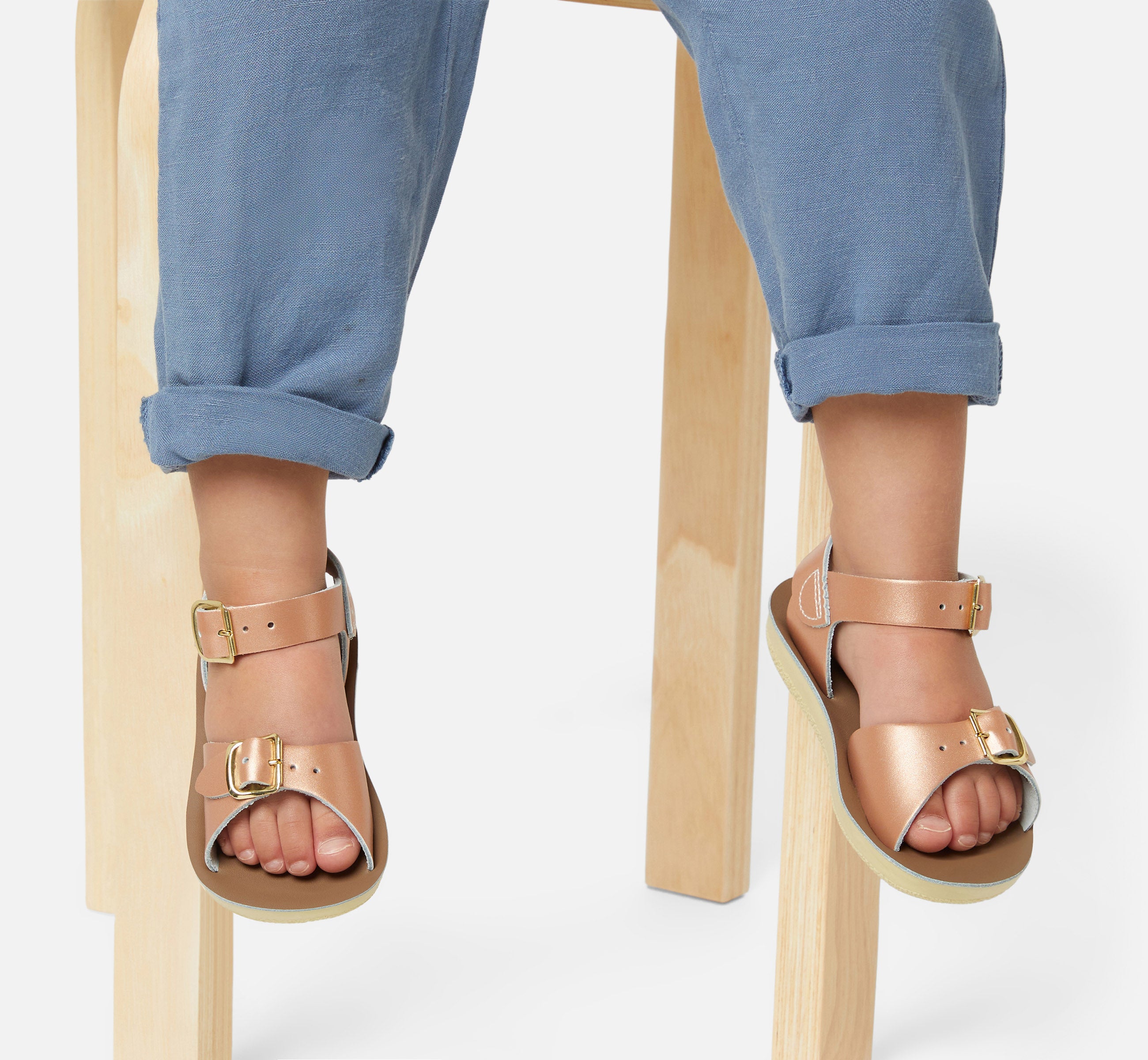 Surfer Rose Gold Kids Sandal - Salt-Water Sandals UK