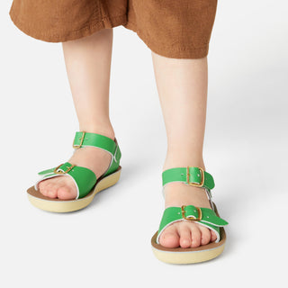 Surfer Kelly Green Kids Sandal - Kids Double Buckle Sandals - Salt-Water Sandals UK