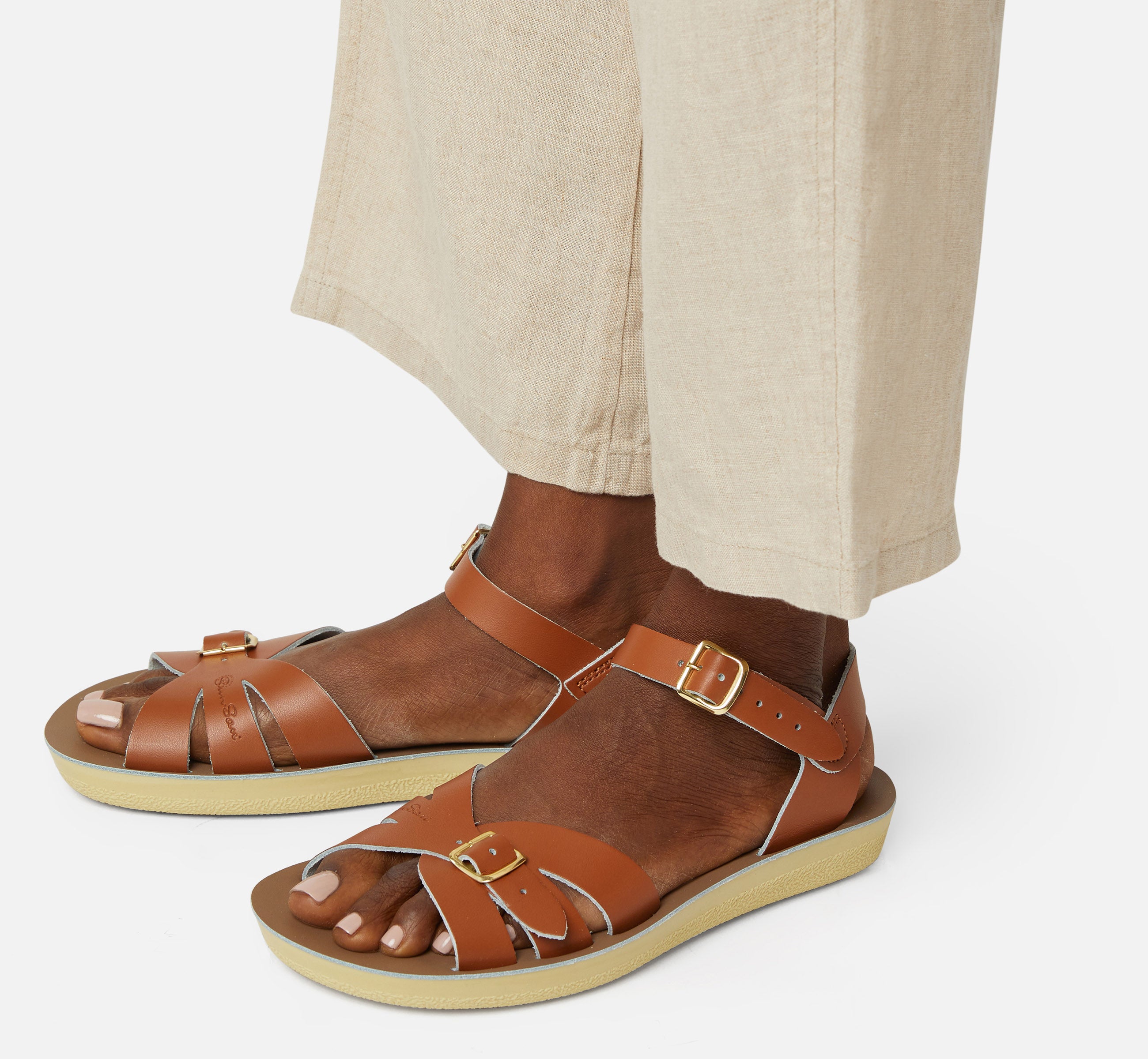 Boardwalk Tan Womens Sandal - Salt-Water Sandals UK