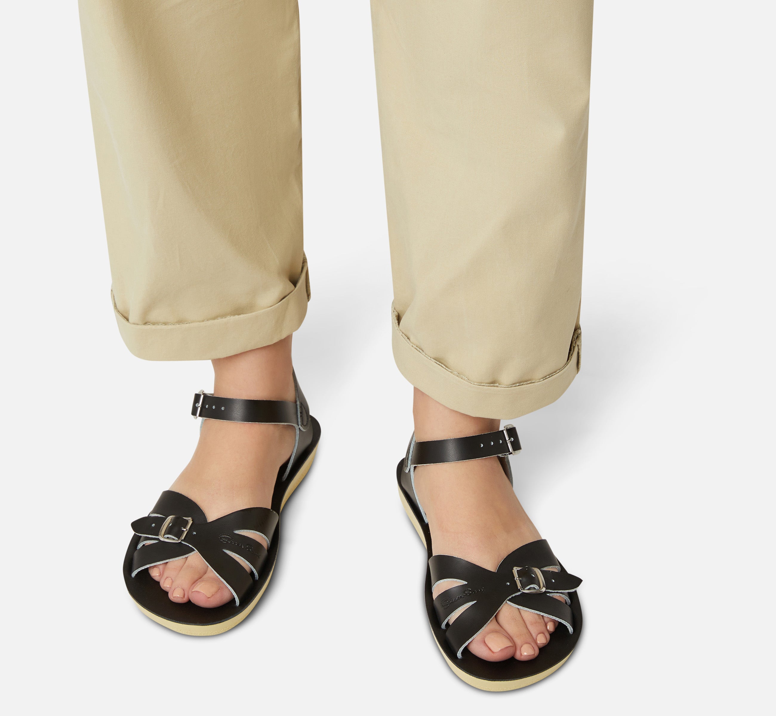 Boardwalk Black Womens Sandal - Salt-Water Sandals UK