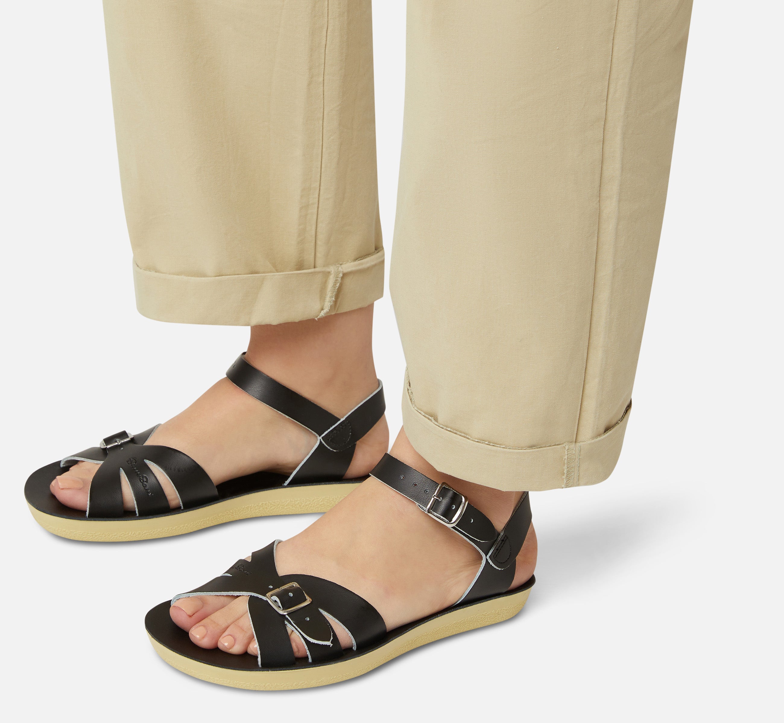 Boardwalk Black Womens Sandal - Salt-Water Sandals UK