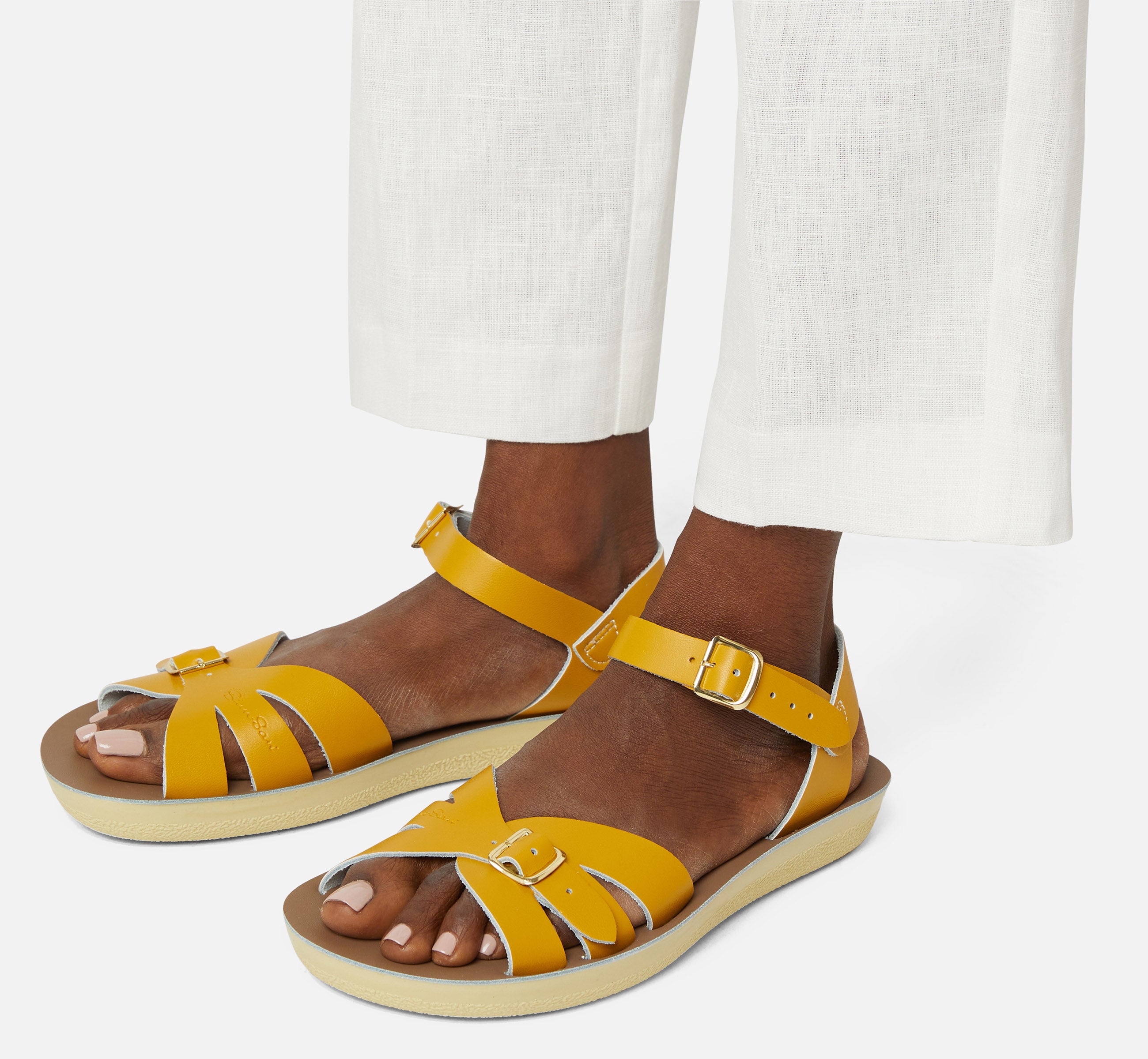 Boardwalk Mustard Womens Sandal - Salt-Water Sandals UK