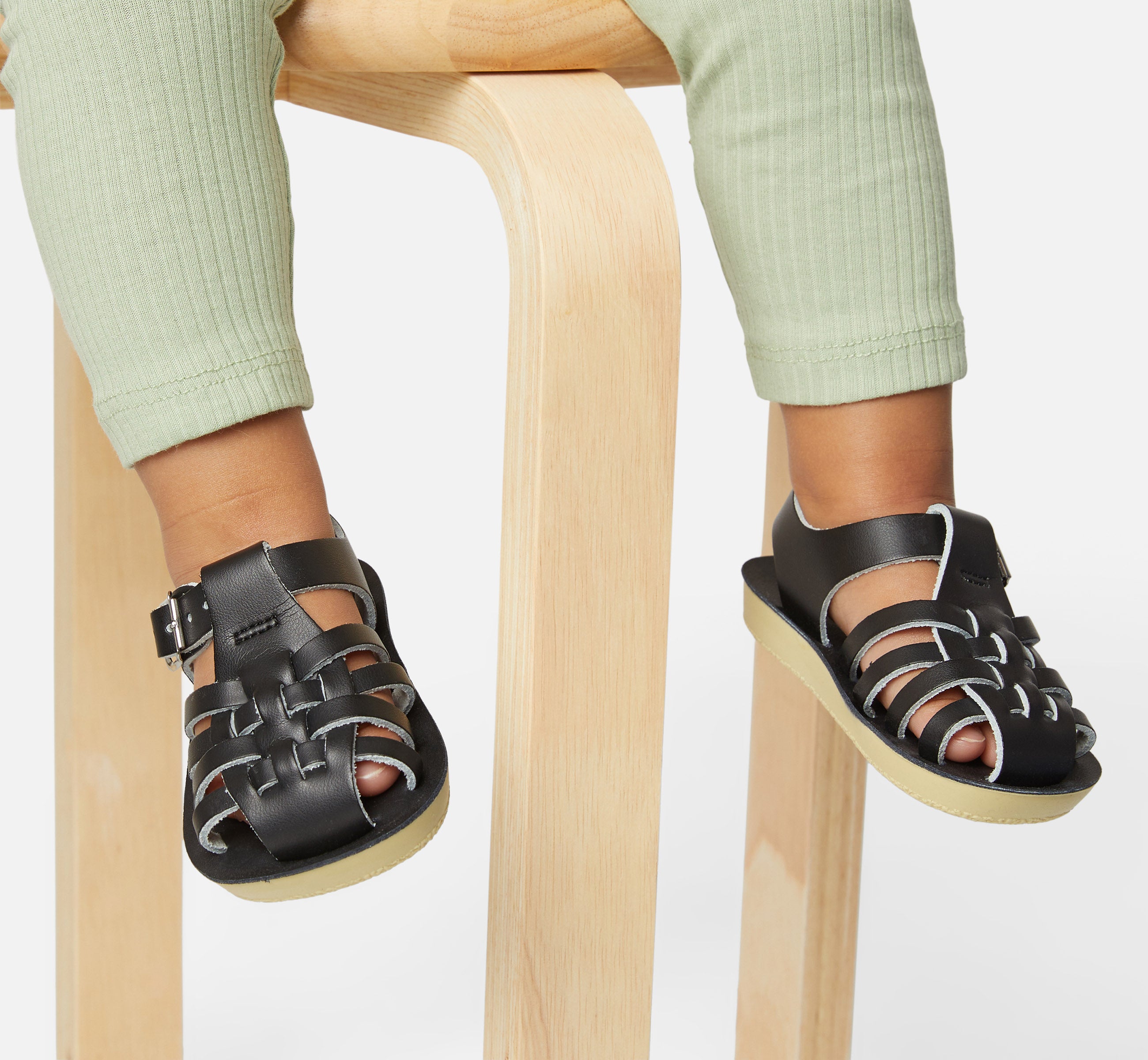 Sailor Black Kids Sandal - Salt-Water Sandals UK
