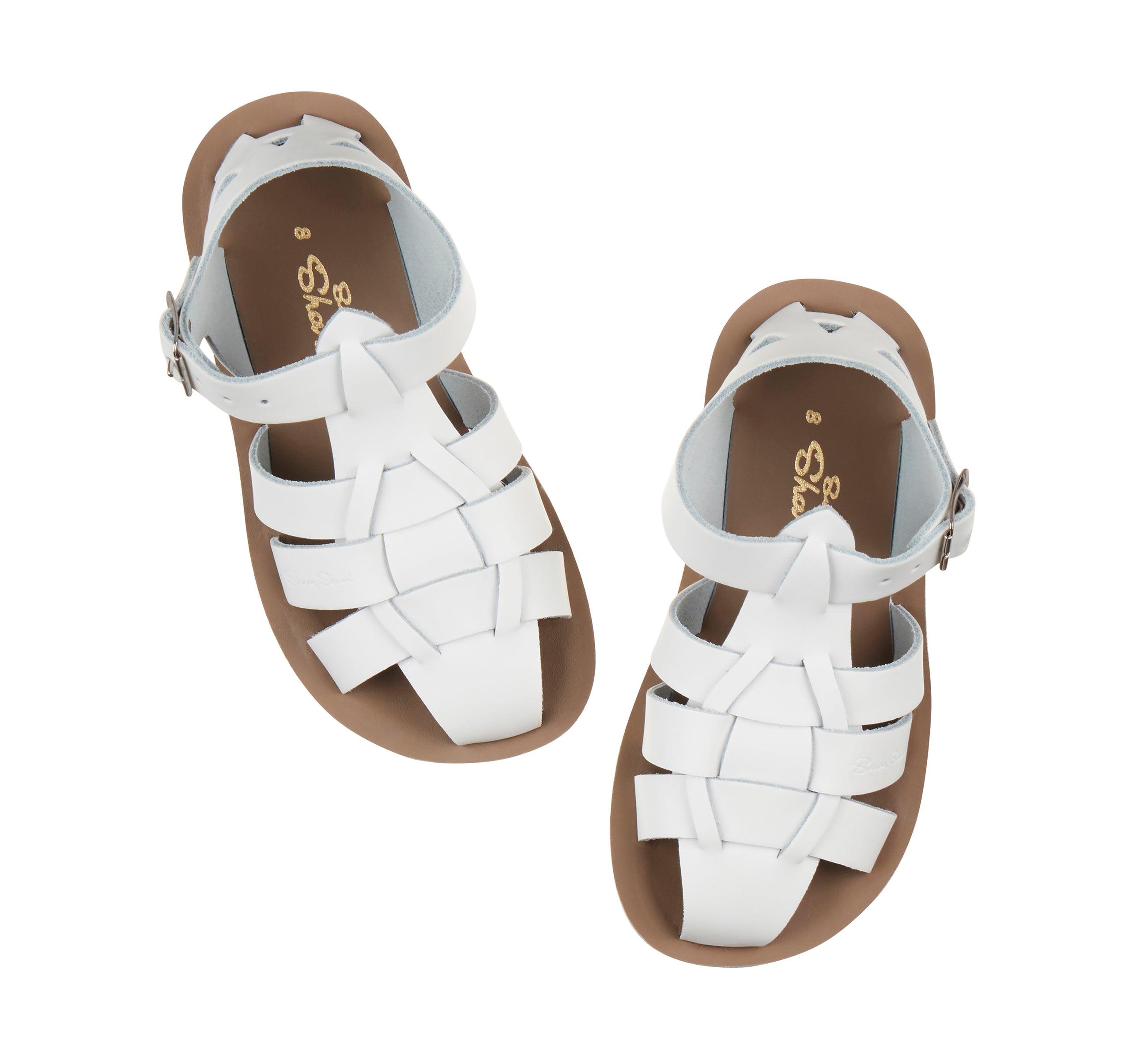 Shark Fisherman White Kids Sandal - Salt-Water Sandals UK