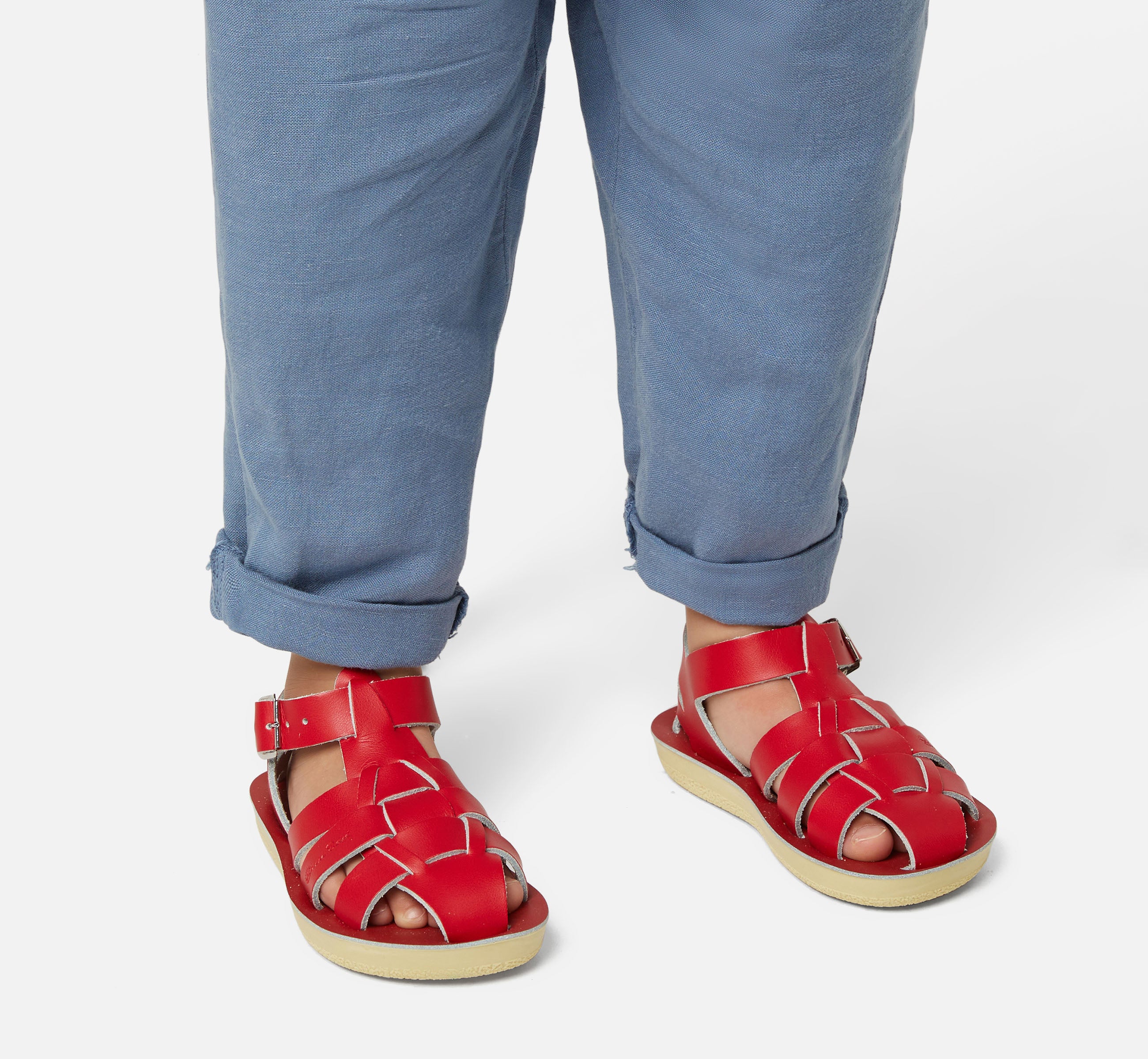 Shark Fisherman Red Kids Sandal - Salt-Water Sandals UK