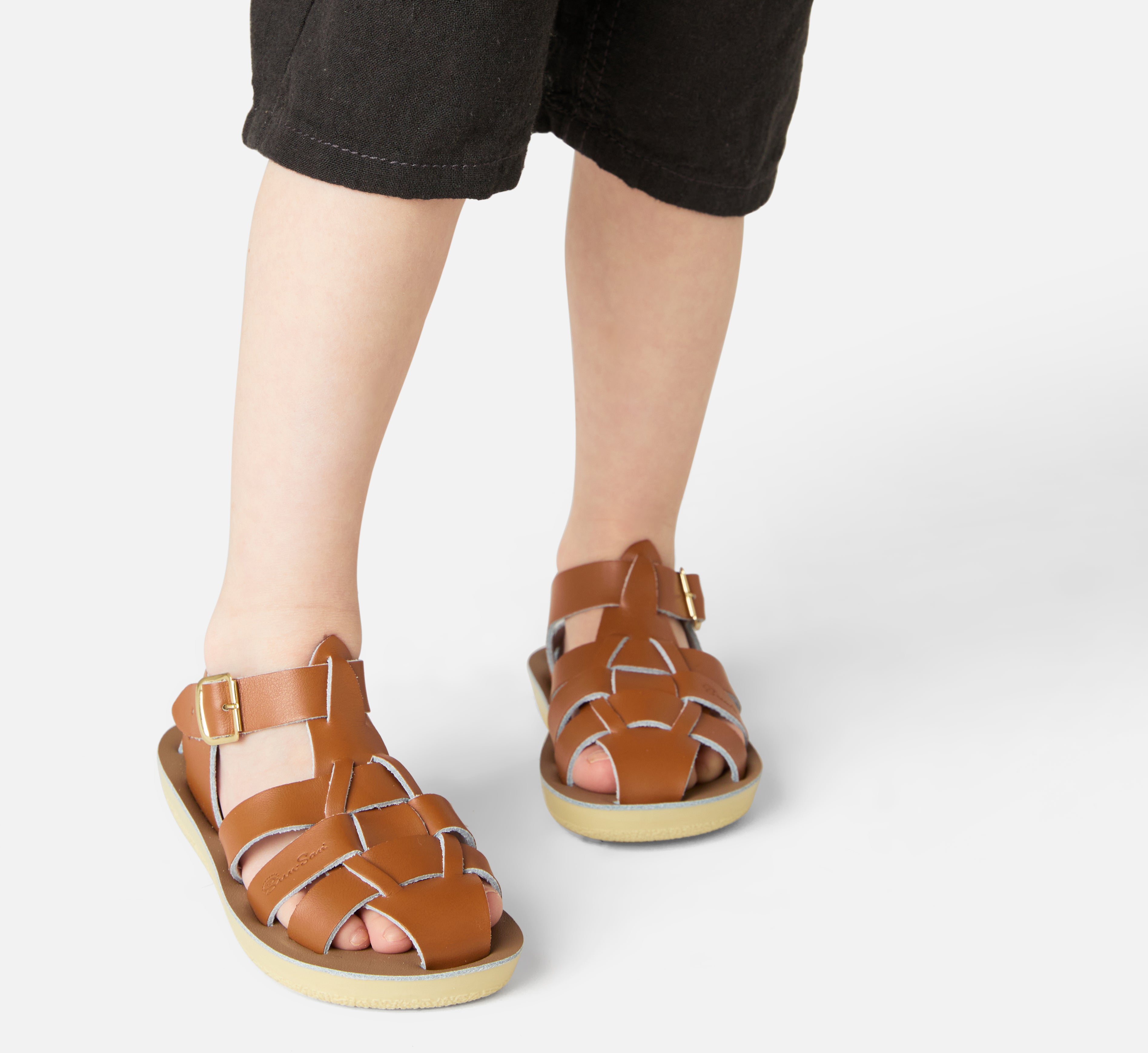 Shark Fisherman Tan Kids Sandal - Salt-Water Sandals UK