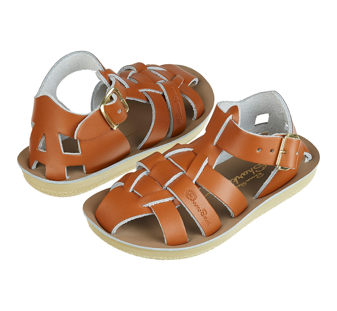 Shark Fisherman Tan Kids Sandal - Salt-Water Sandals UK
