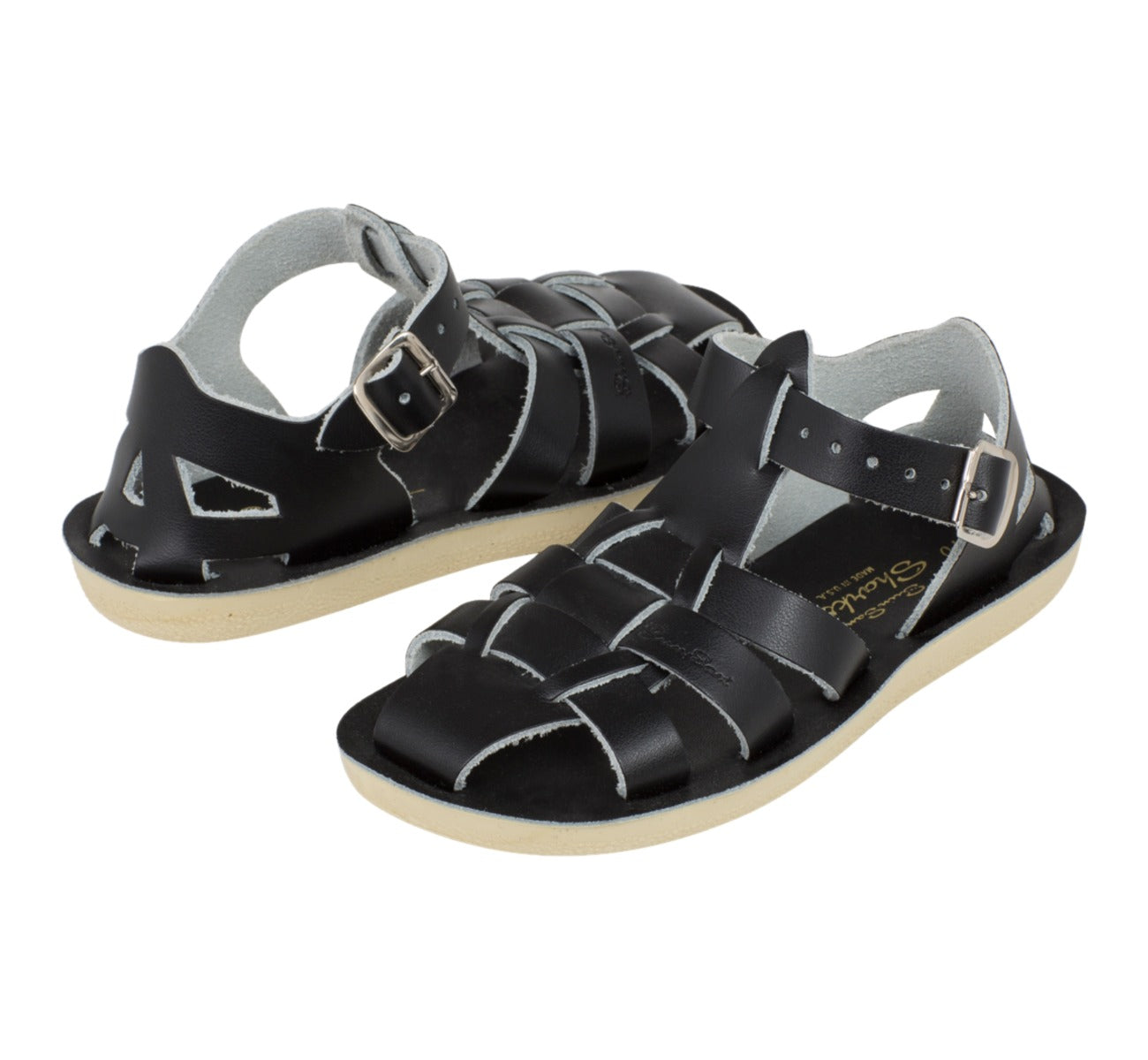 Shark Fisherman Black Kids Sandal - Salt-Water Sandals UK