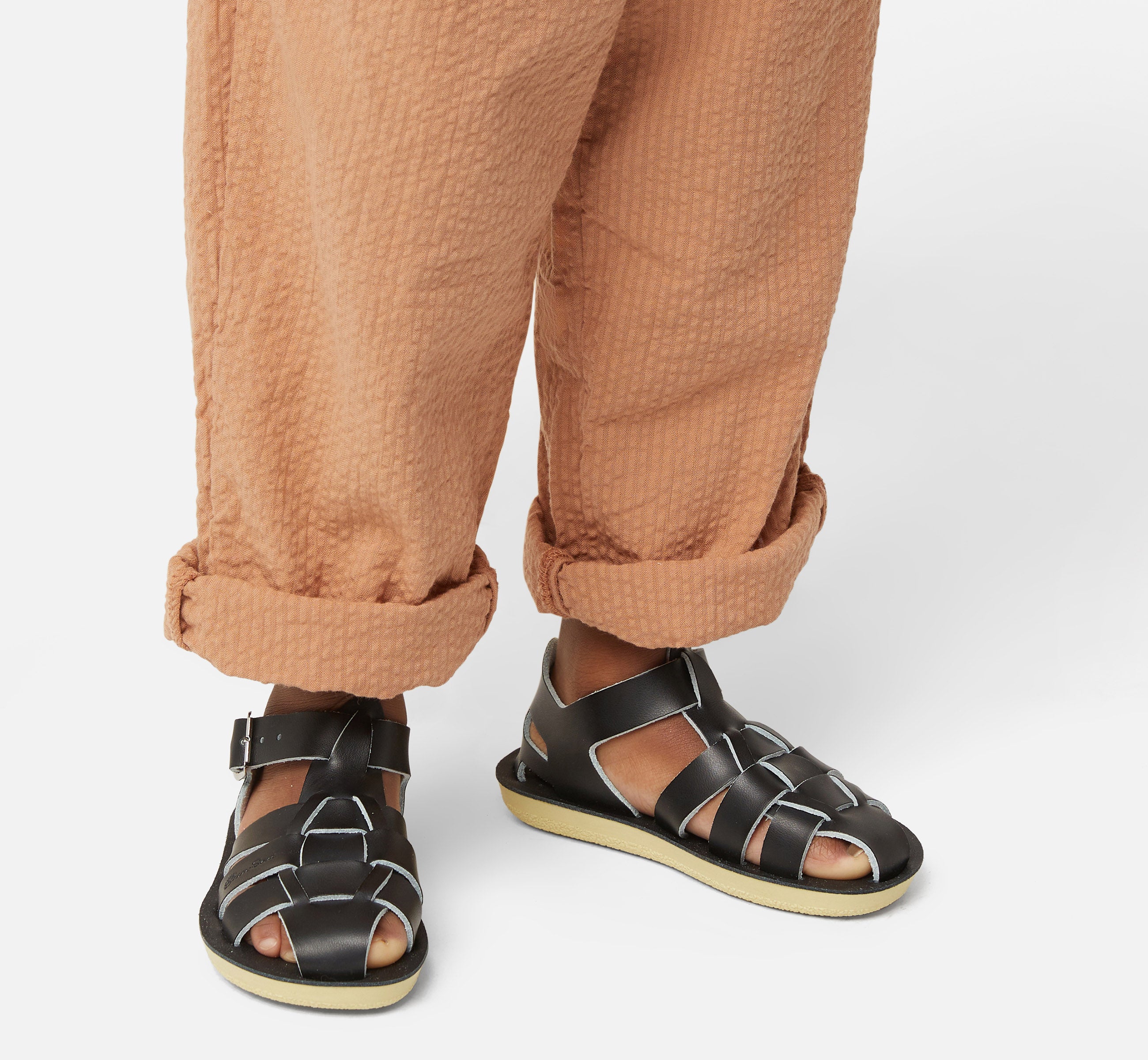 Shark Fisherman Black Kids Sandal - Salt-Water Sandals UK