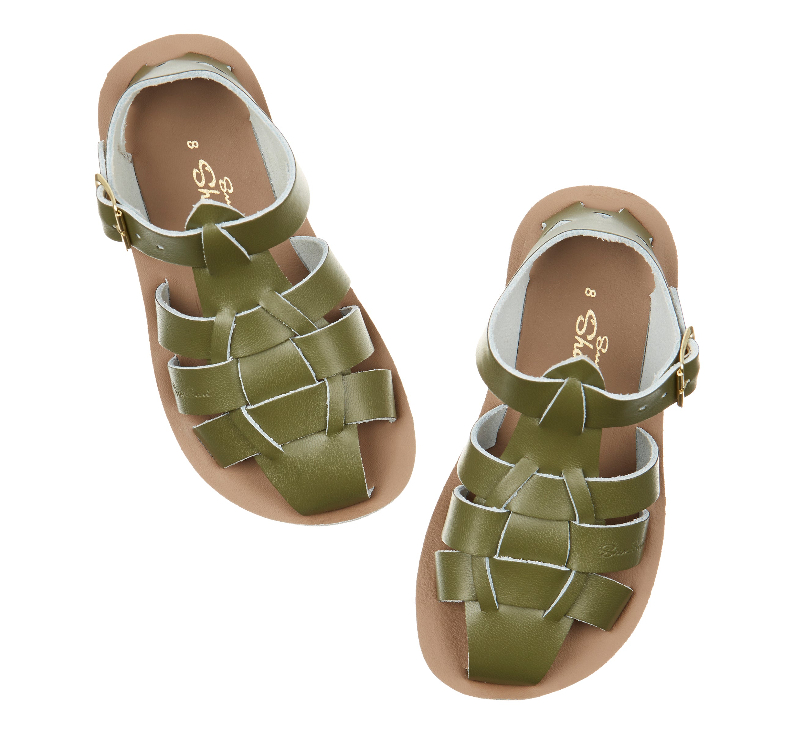 Shark Fisherman Olive Kids Sandal - Salt-Water Sandals UK
