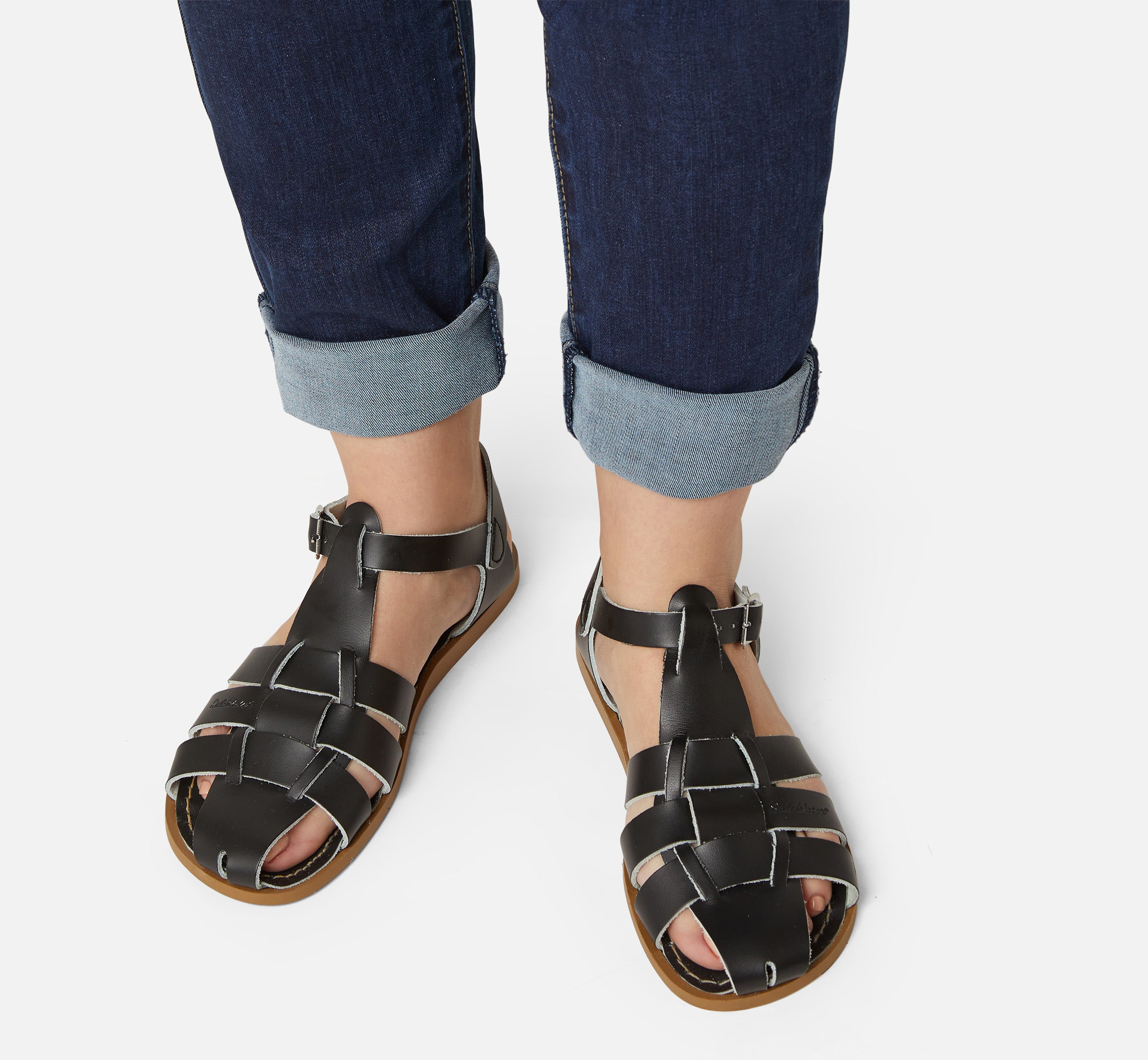 Fisherman Shark Original Black Womens Sandal - Salt-Water Sandals UK