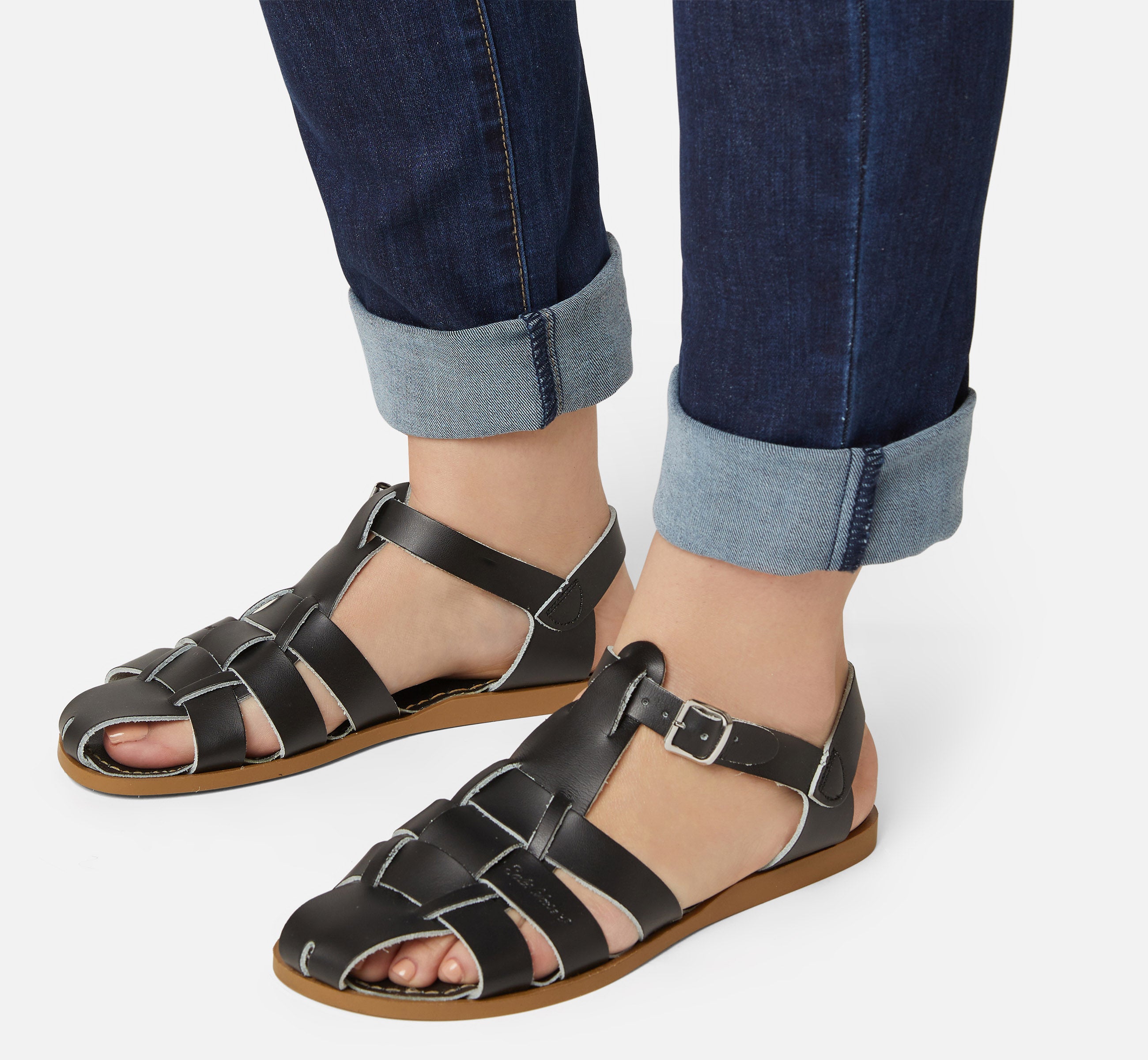 Fisherman Shark Original Black Womens Sandal - Salt-Water Sandals UK