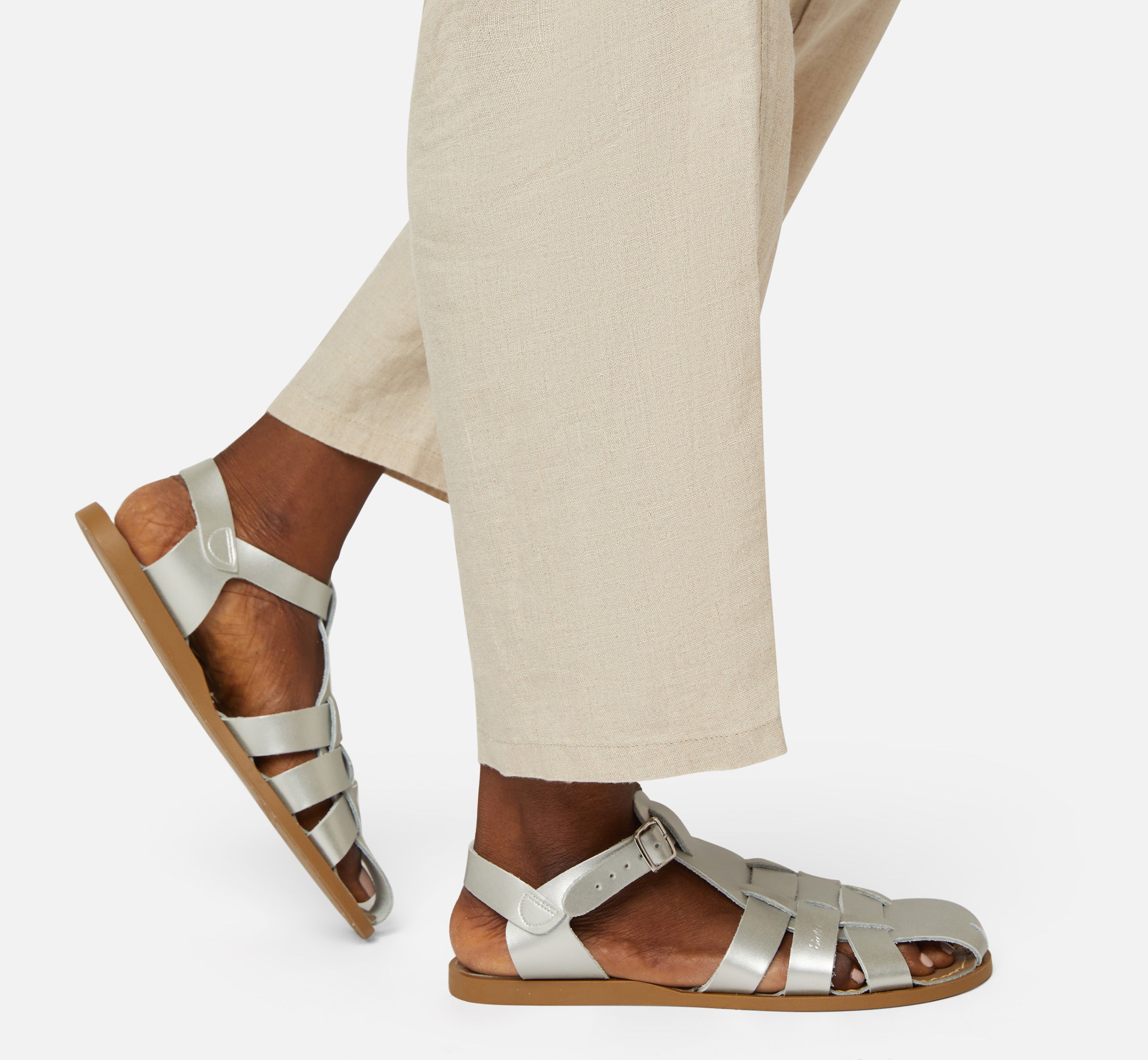 Fisherman Shark Original Silver Womens Sandal - Salt-Water Sandals UK