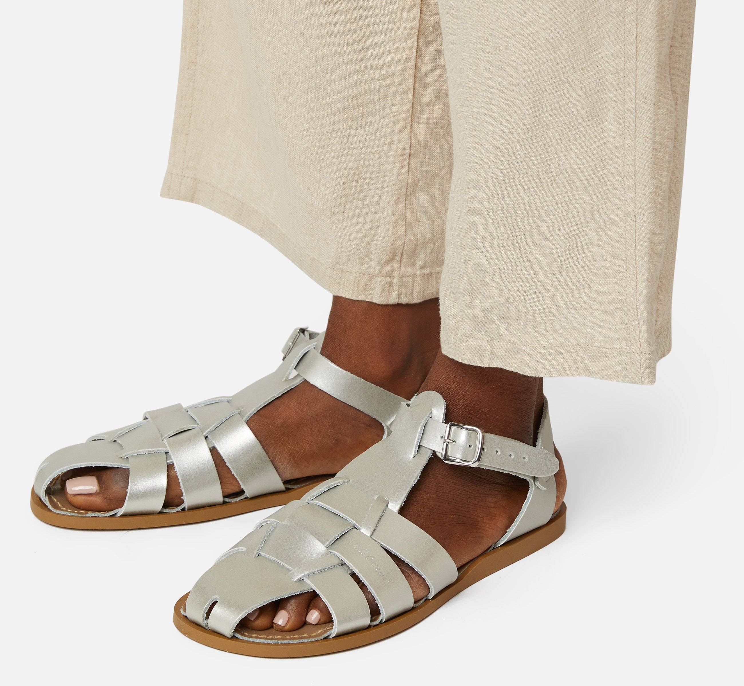 Fisherman Shark Original Silver Womens Sandal - Salt-Water Sandals UK