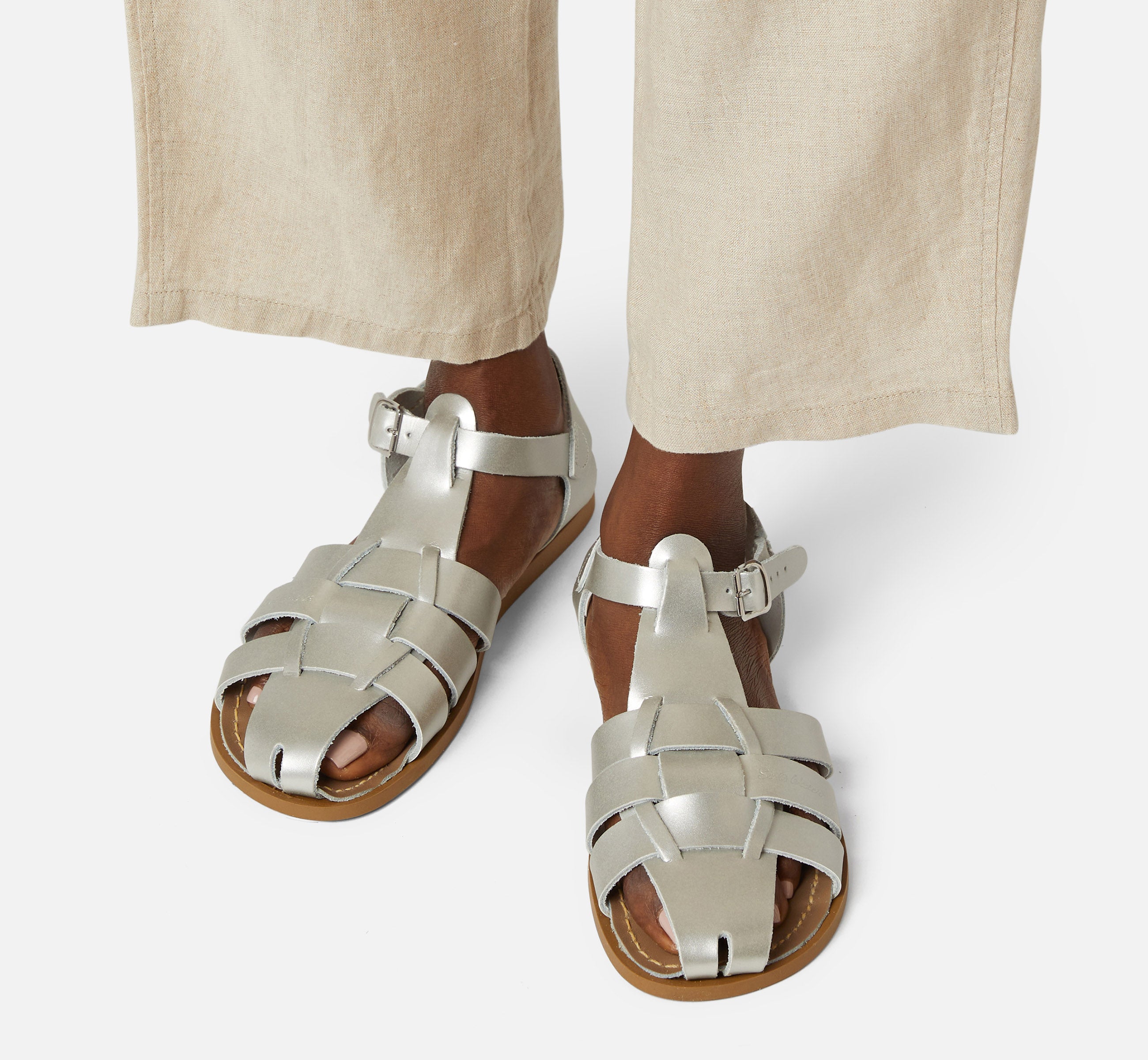Fisherman Shark Original Silver Womens Sandal - Salt-Water Sandals UK