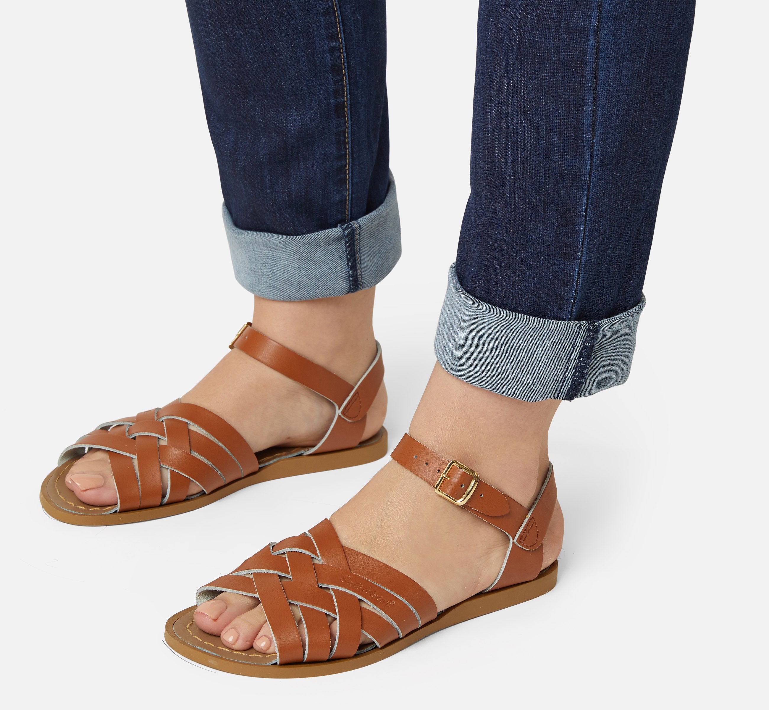 Retro Tan Womens Sandal - Salt-Water Sandals UK