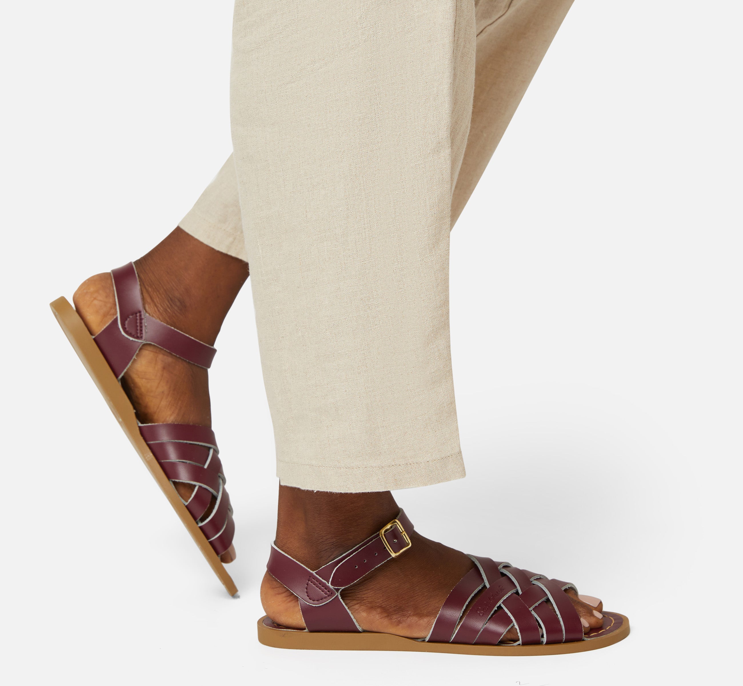 Retro Claret Womens Sandal - Salt-Water Sandals UK