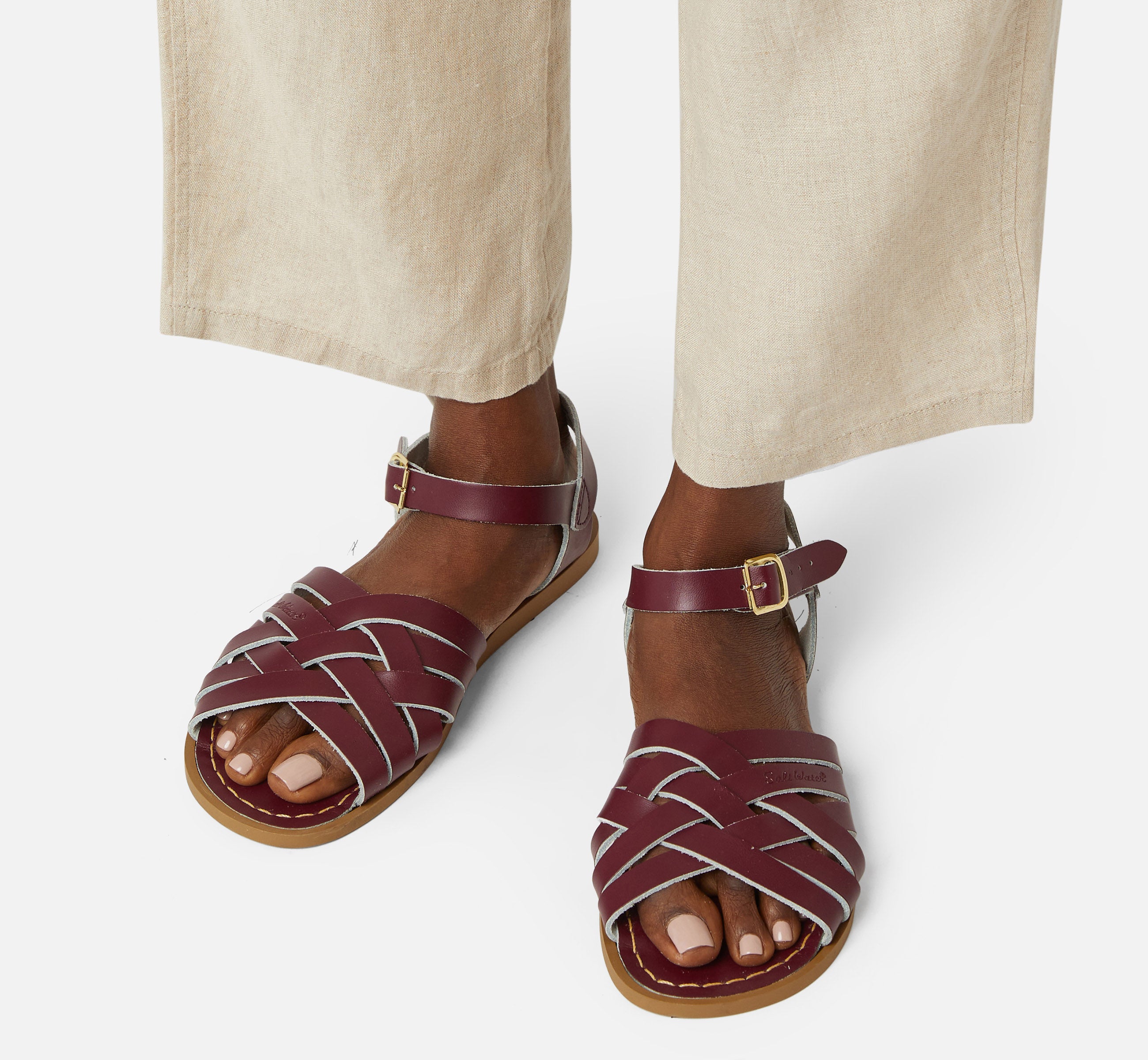 Retro Claret Womens Sandal - Salt-Water Sandals UK