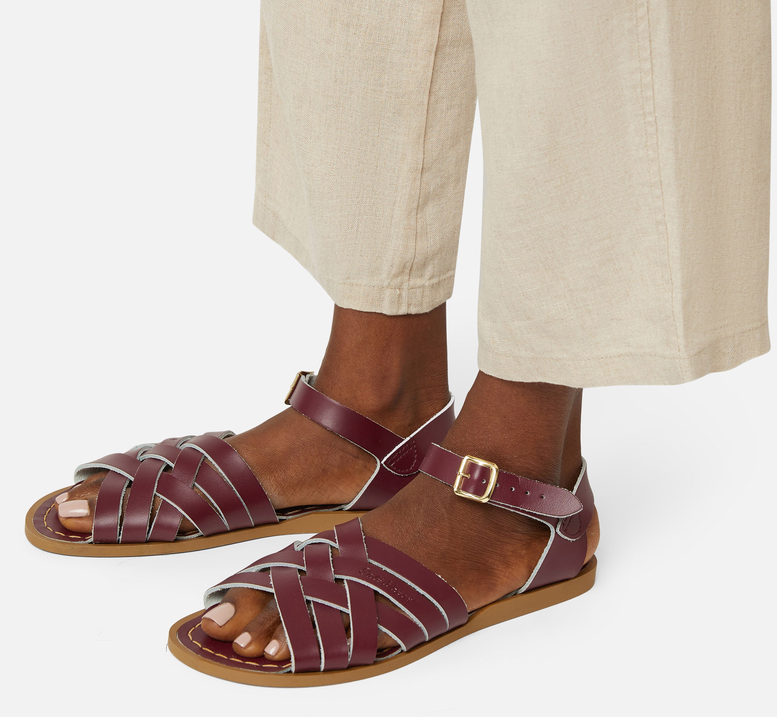 Retro Claret Womens Sandal - Salt-Water Sandals UK