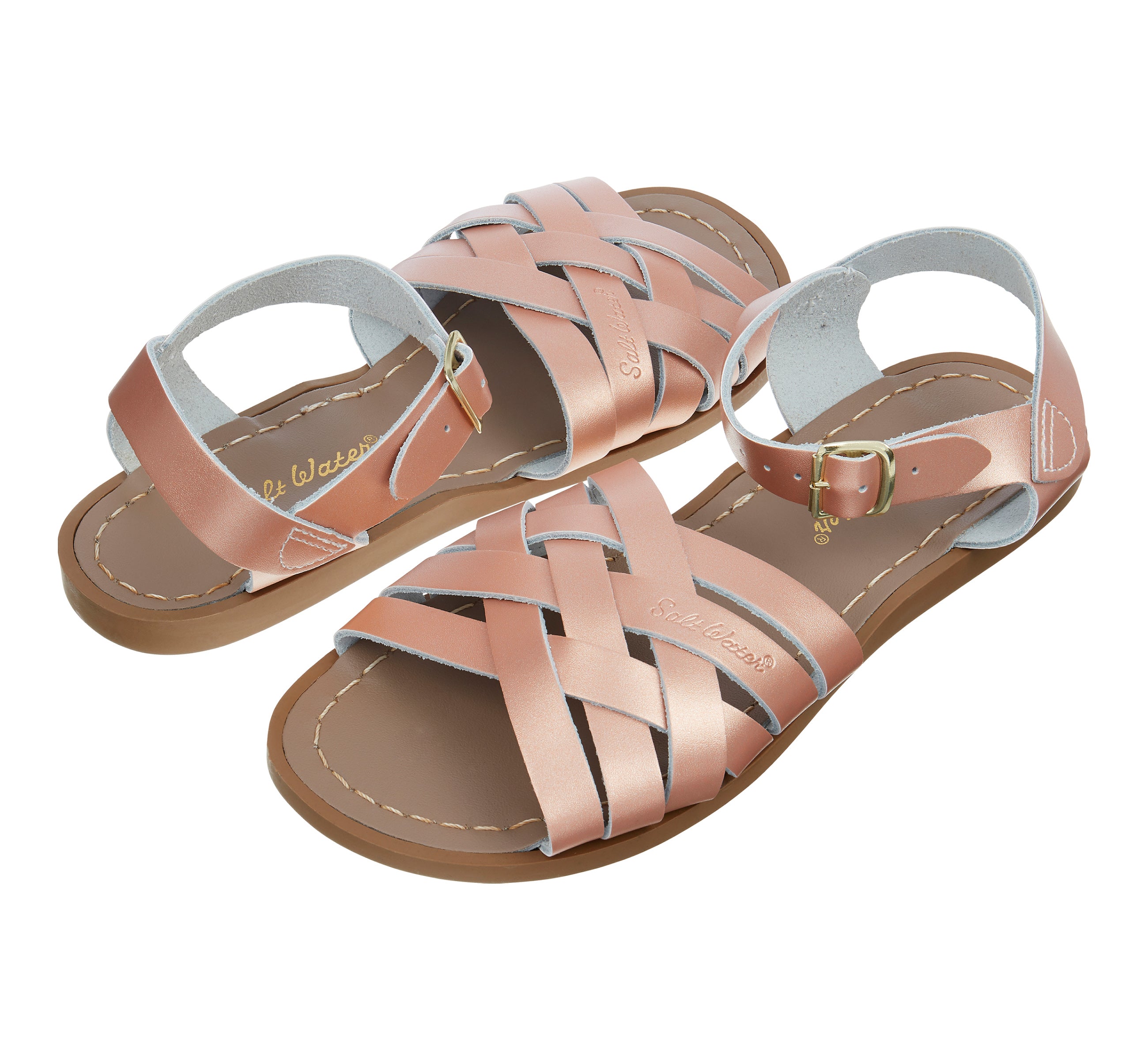 Retro Rose Gold Womens Sandal - Salt-Water Sandals UK