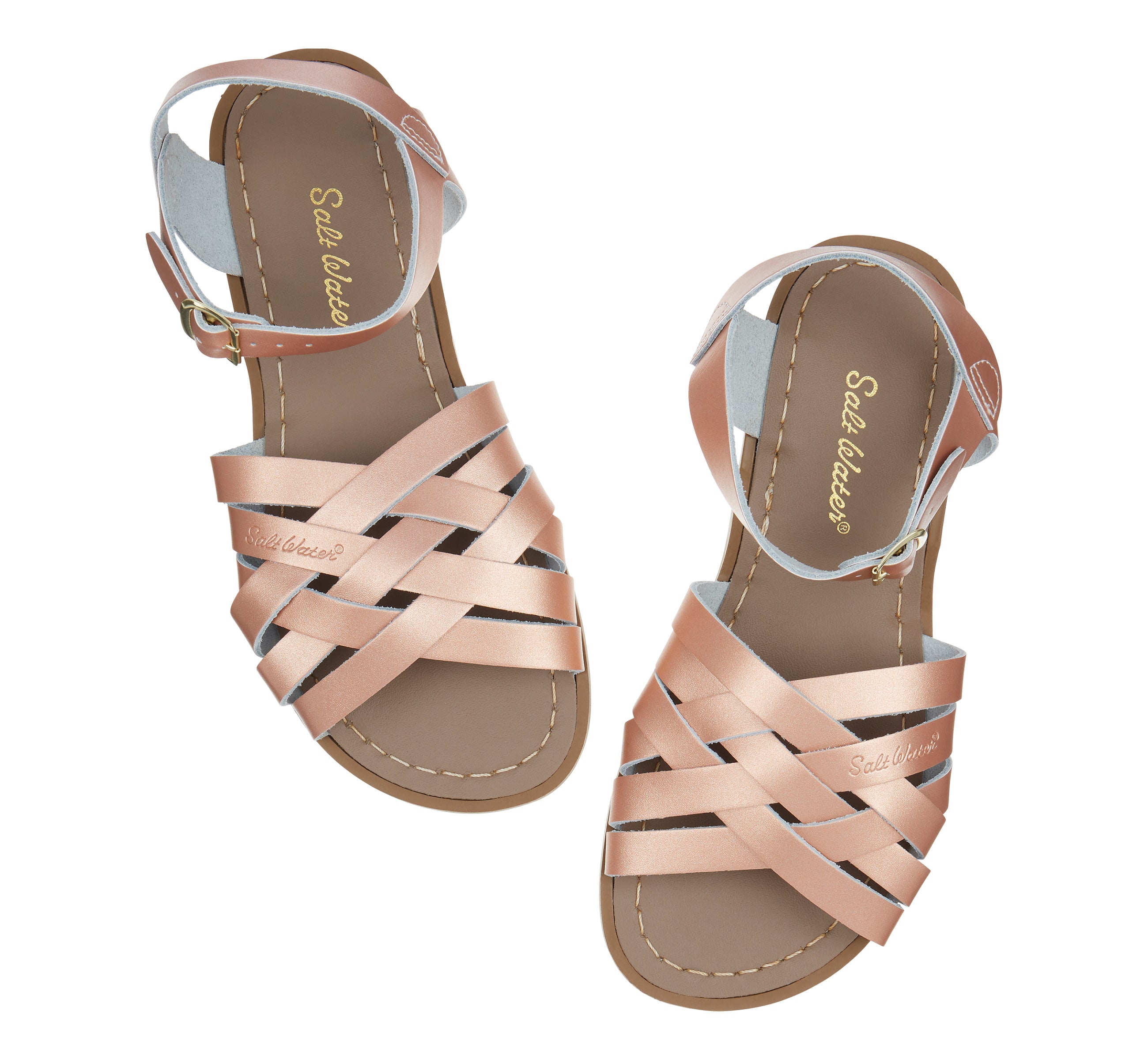 Retro Rose Gold Womens Sandal - Salt-Water Sandals UK