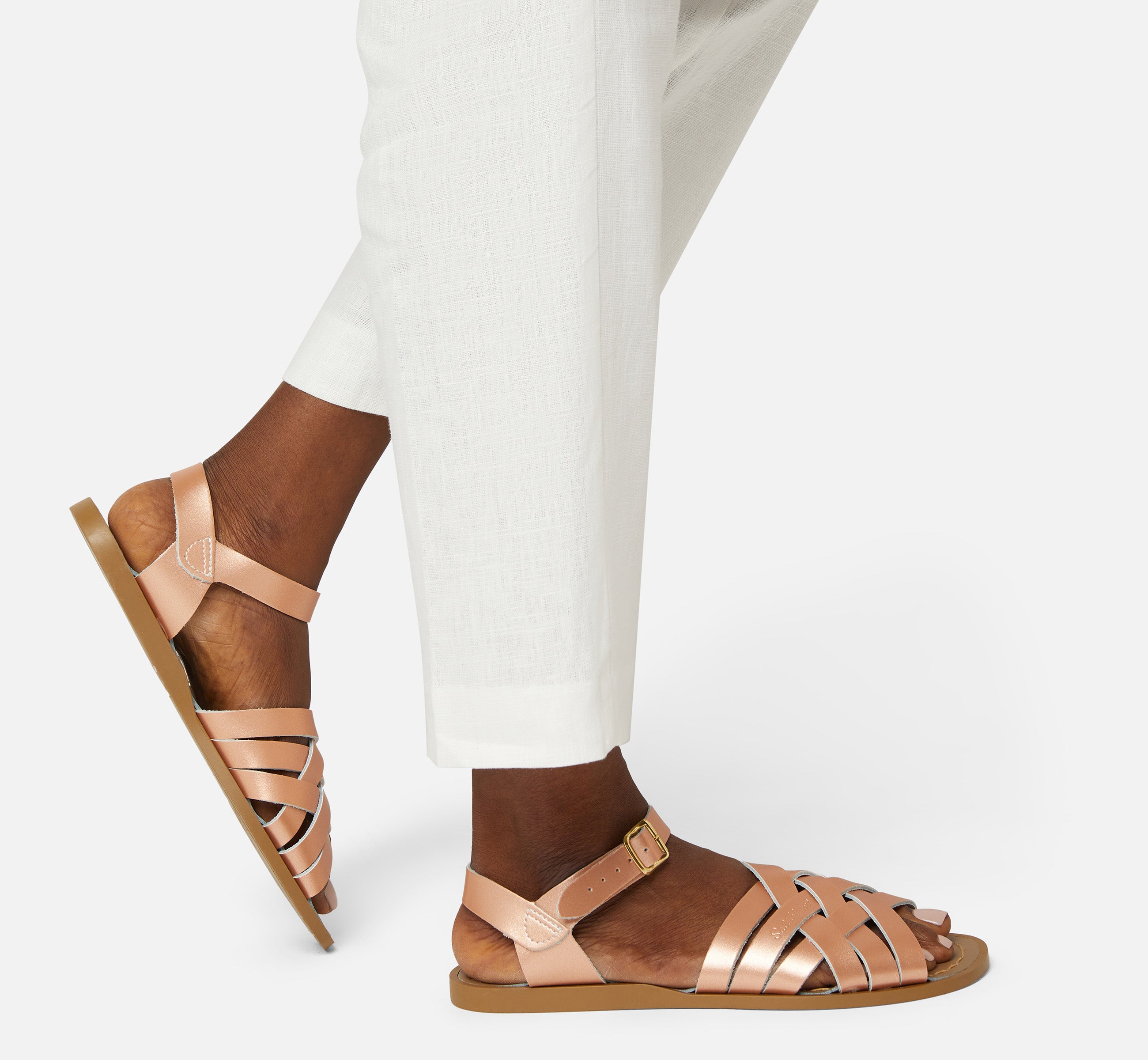 Retro Rose Gold Womens Sandal - Salt-Water Sandals UK