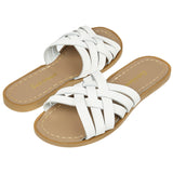 Retro Slide White Womens Sandal - Women's Neutral Colour Sandals - Salt-Water Sandals UK