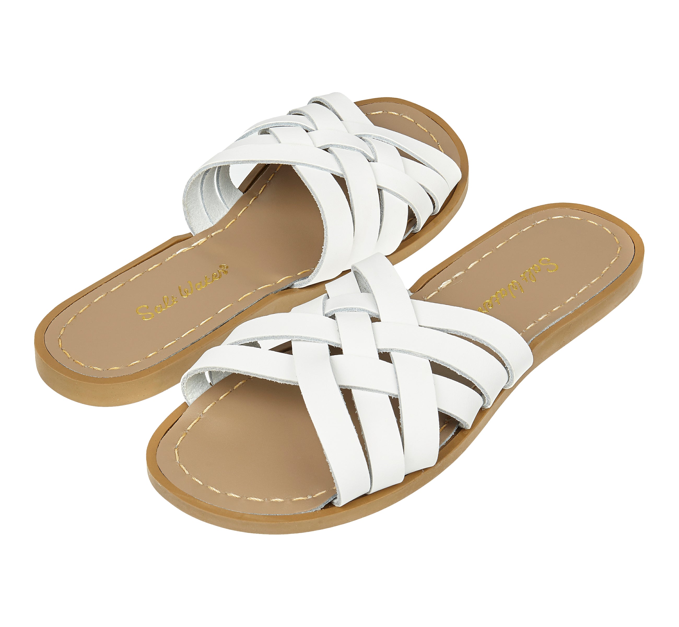 Retro Slide White Womens Sandal - Salt-Water Sandals UK