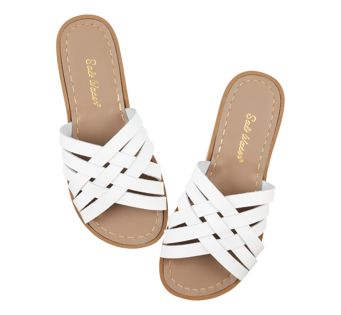 Retro Slide White Womens Sandal - Salt-Water Sandals UK