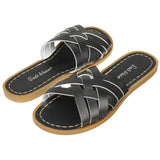 Retro Slide Black Womens Sandal - Salt-Water Sandals UK
