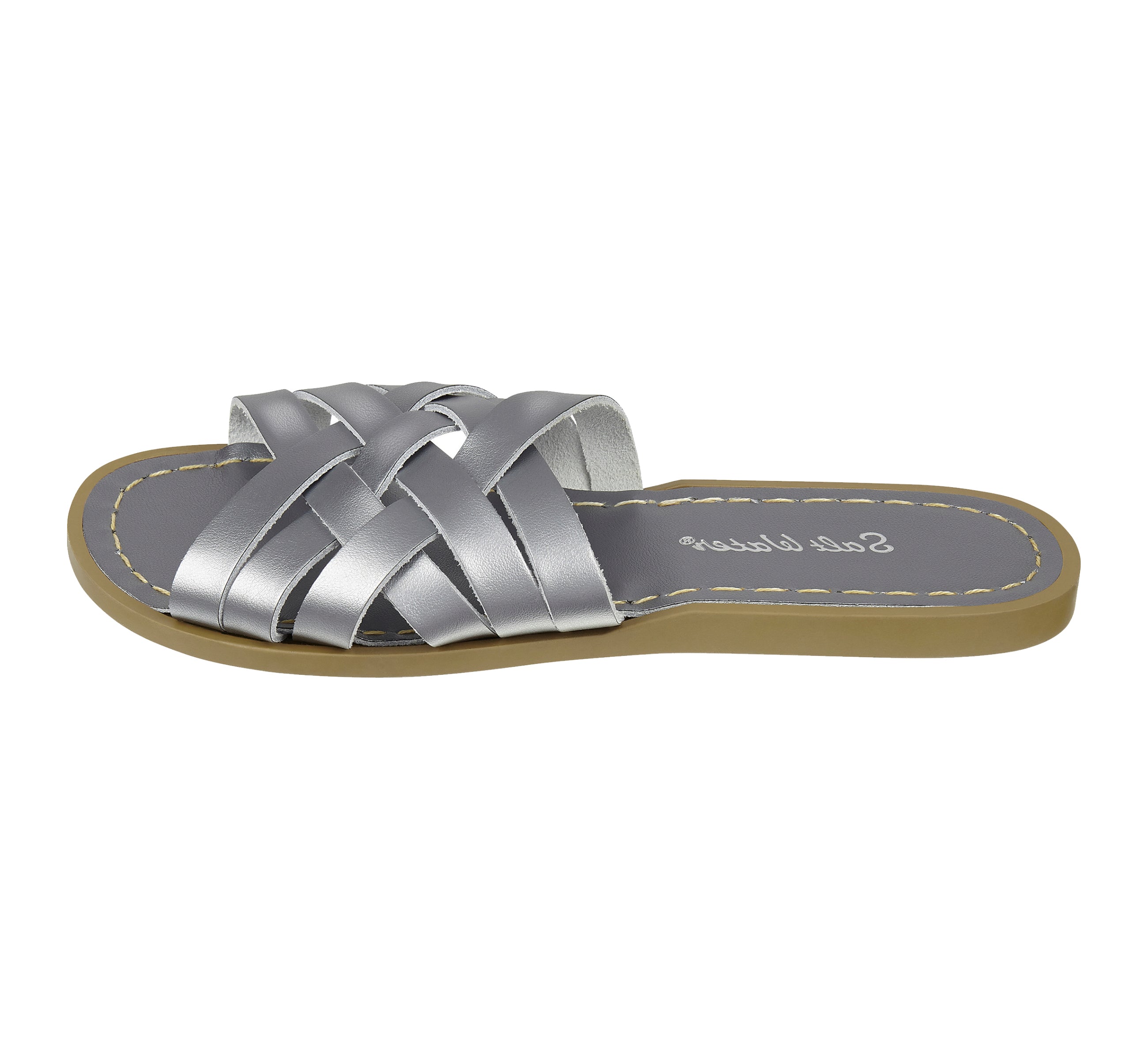 Retro Slide Pewter Womens Sandal - Salt-Water Sandals UK