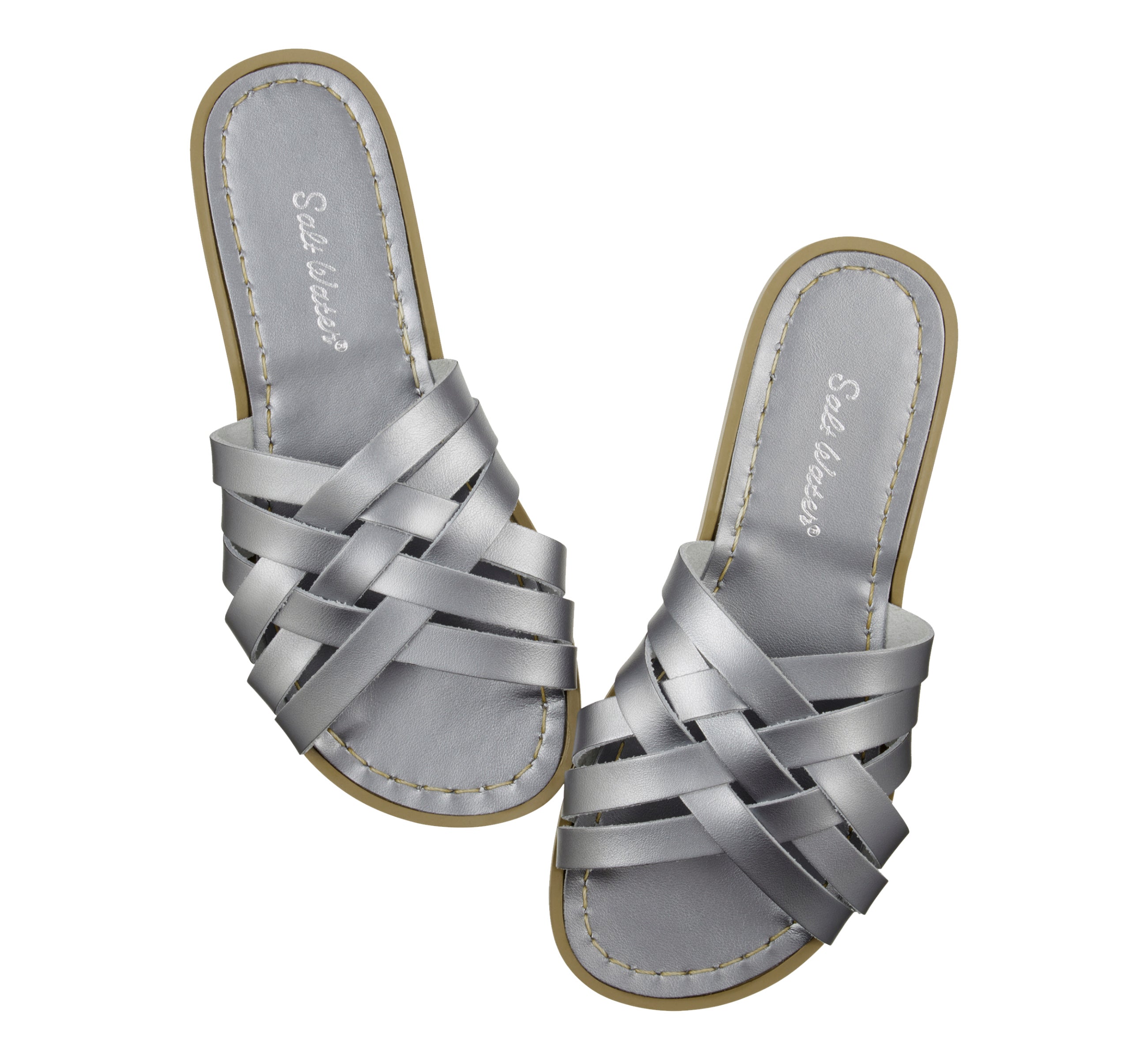 Retro Slide Pewter Womens Sandal - Salt-Water Sandals UK