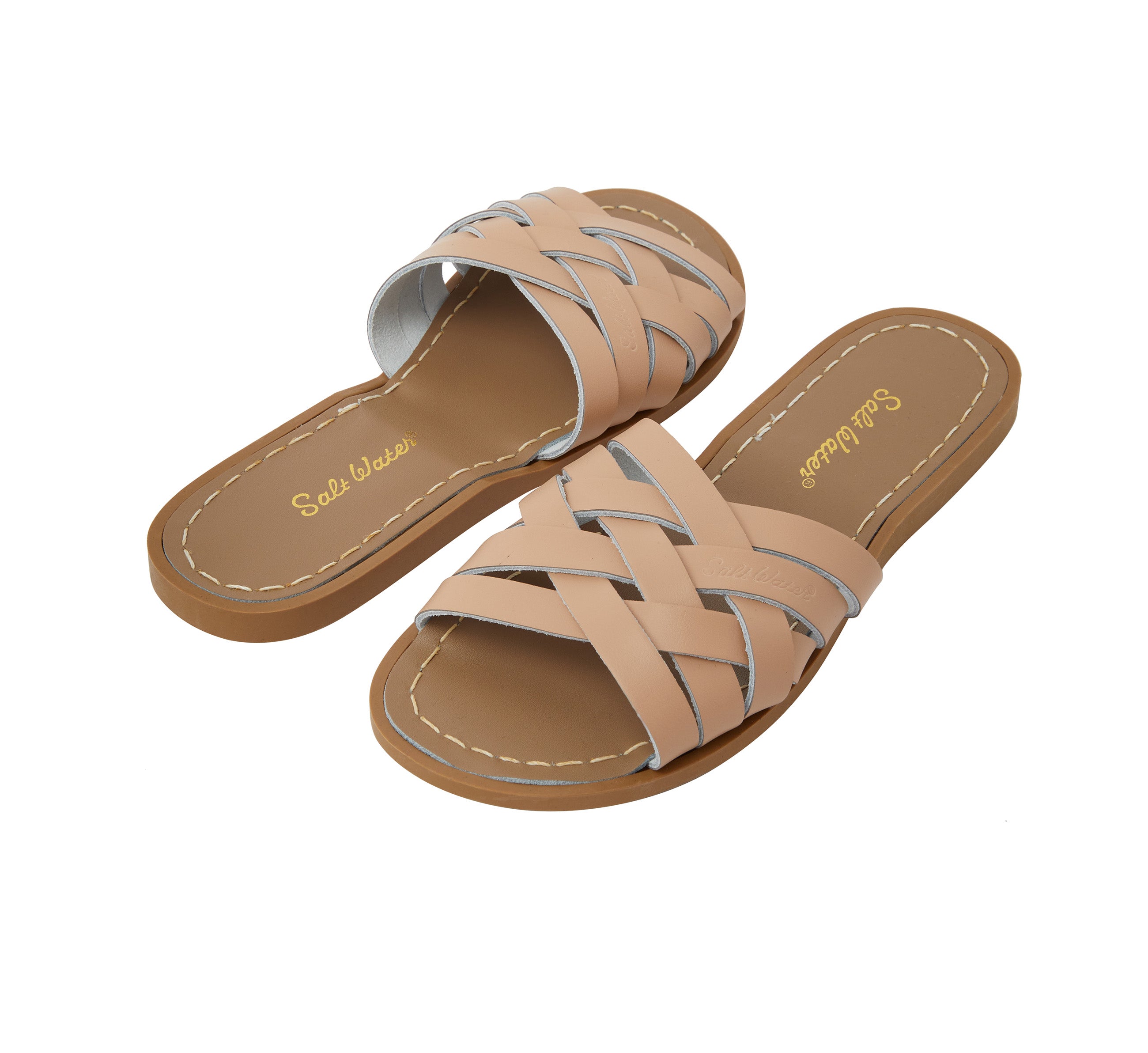 Retro Slide Latte Womens Sandal - Salt-Water Sandals UK