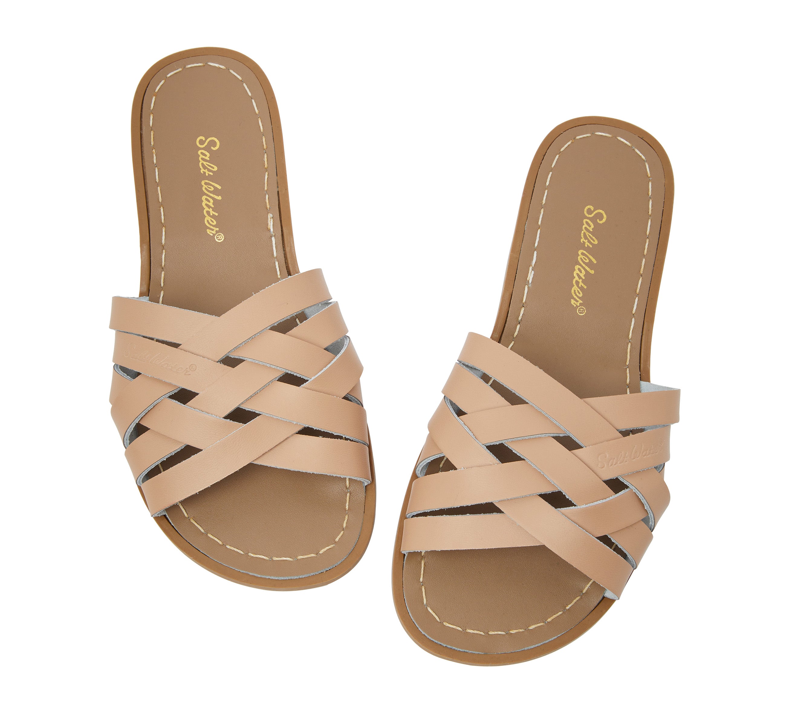 Retro Slide Latte Womens Sandal - Salt-Water Sandals UK