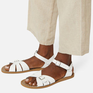 Classic White Womens Sandal - Women's Wide Fit Sandals - Salt-Water Sandals UK