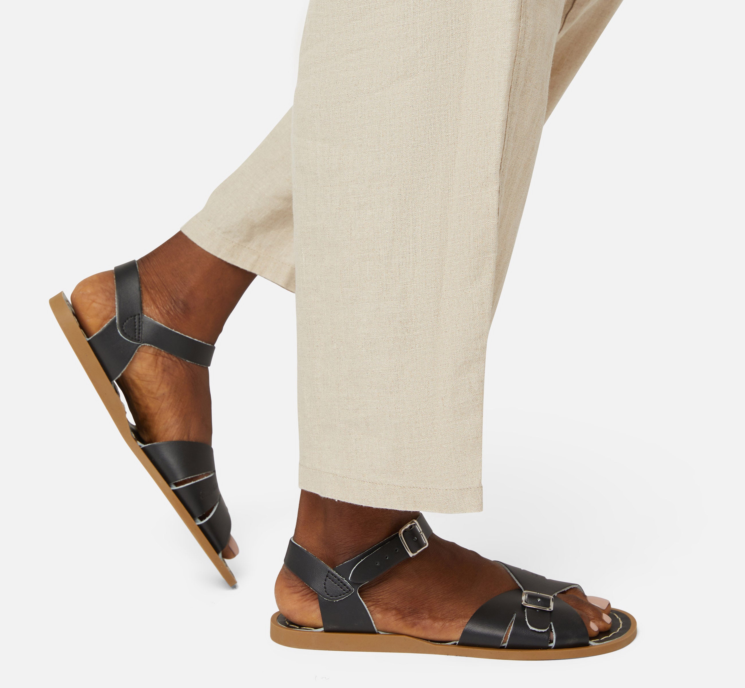 Classic Black Womens Sandal - Salt-Water Sandals UK