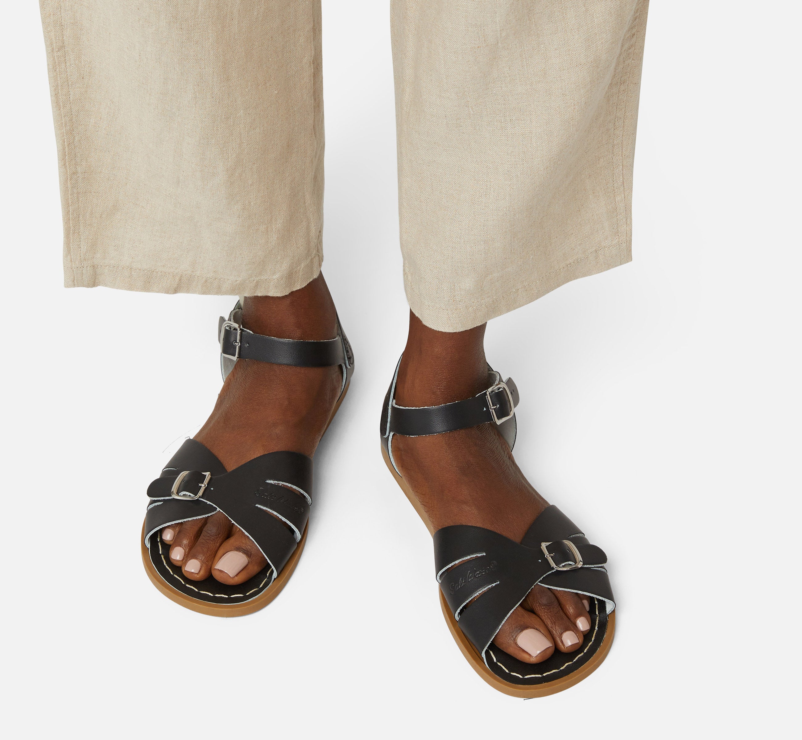 Classic Black Womens Sandal - Salt-Water Sandals UK